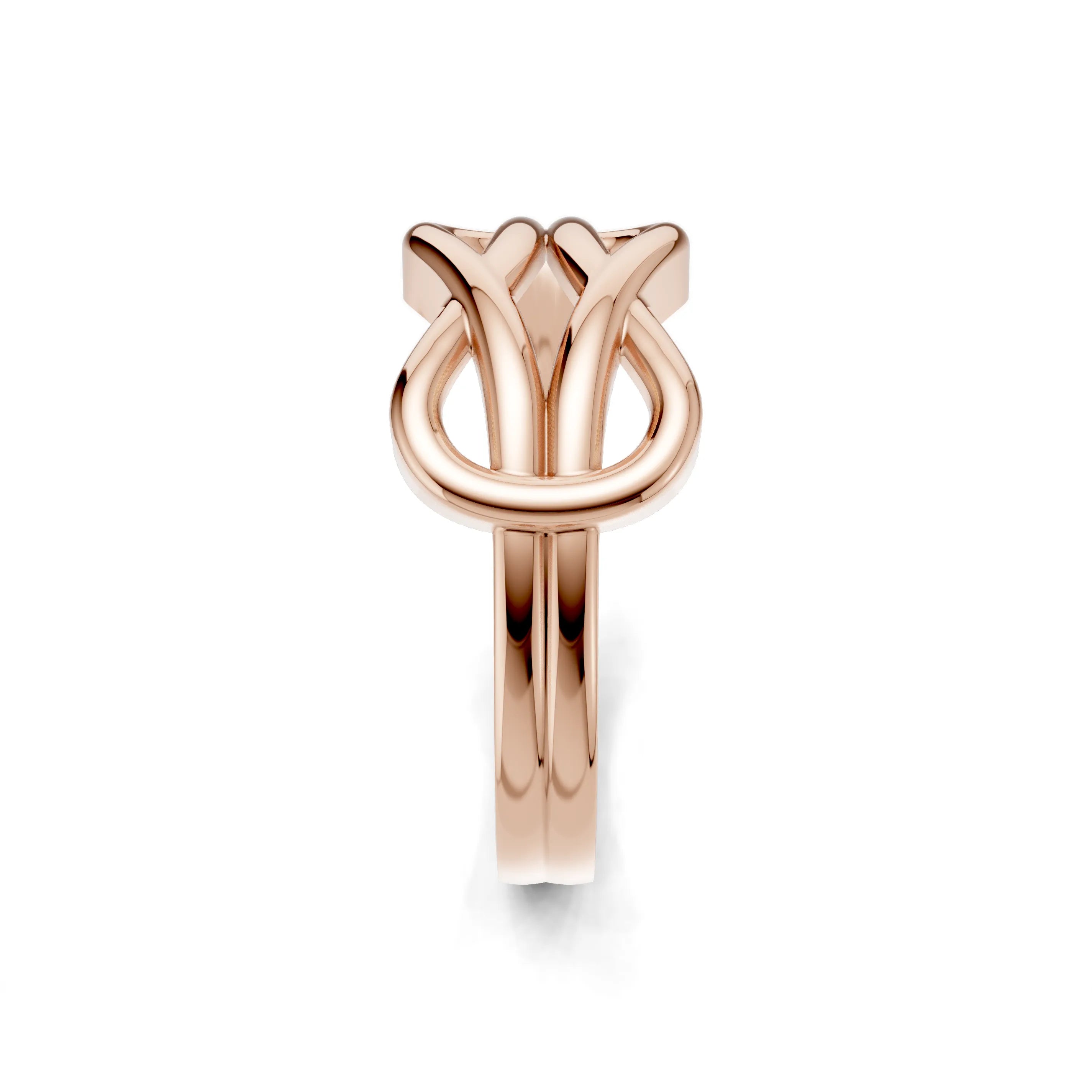 Pargold Solid Gold Eternal Embrace Knot Ring -Rose_Static_Rose