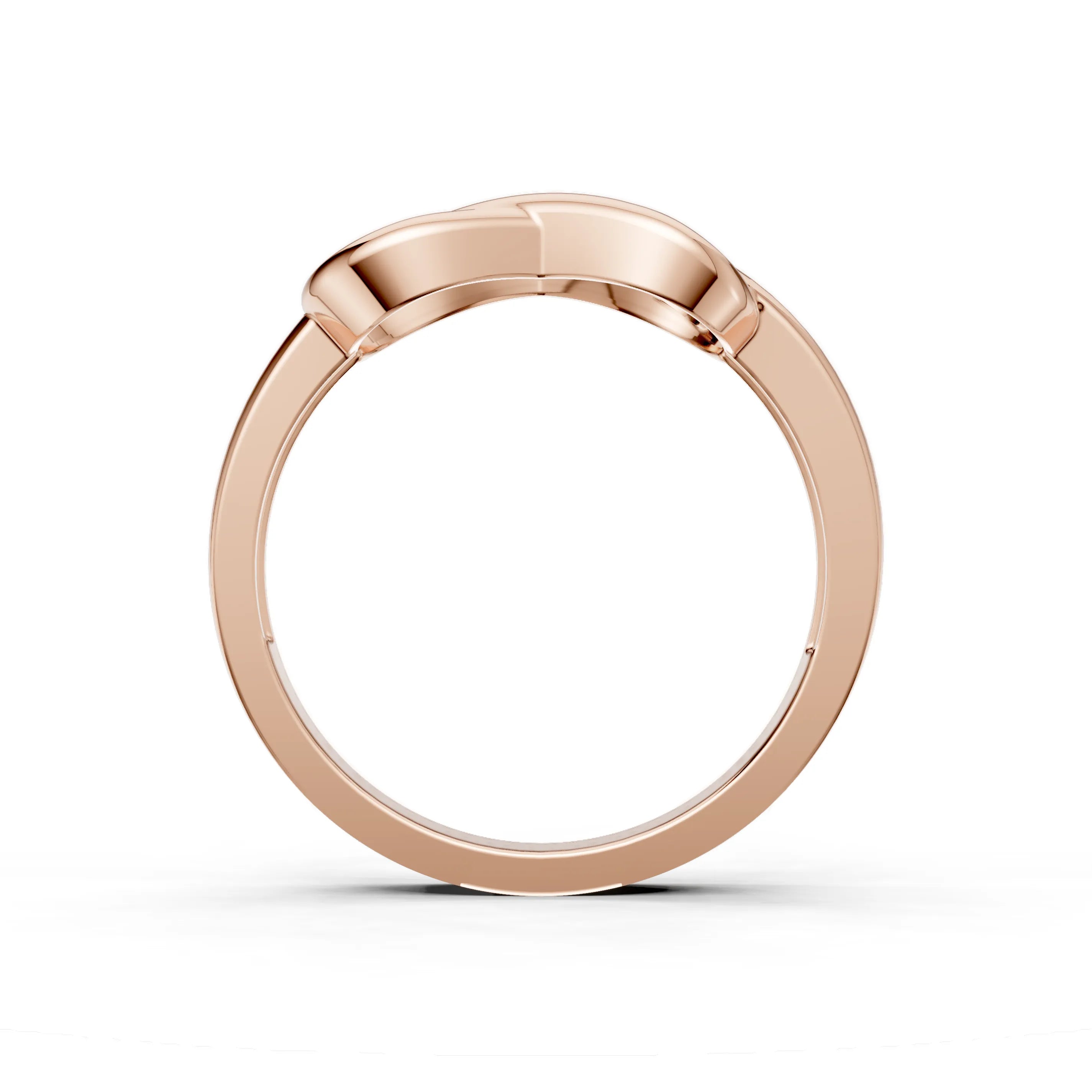 Pargold Solid Gold Eternal Embrace Knot Ring -Rose_Static_Rose