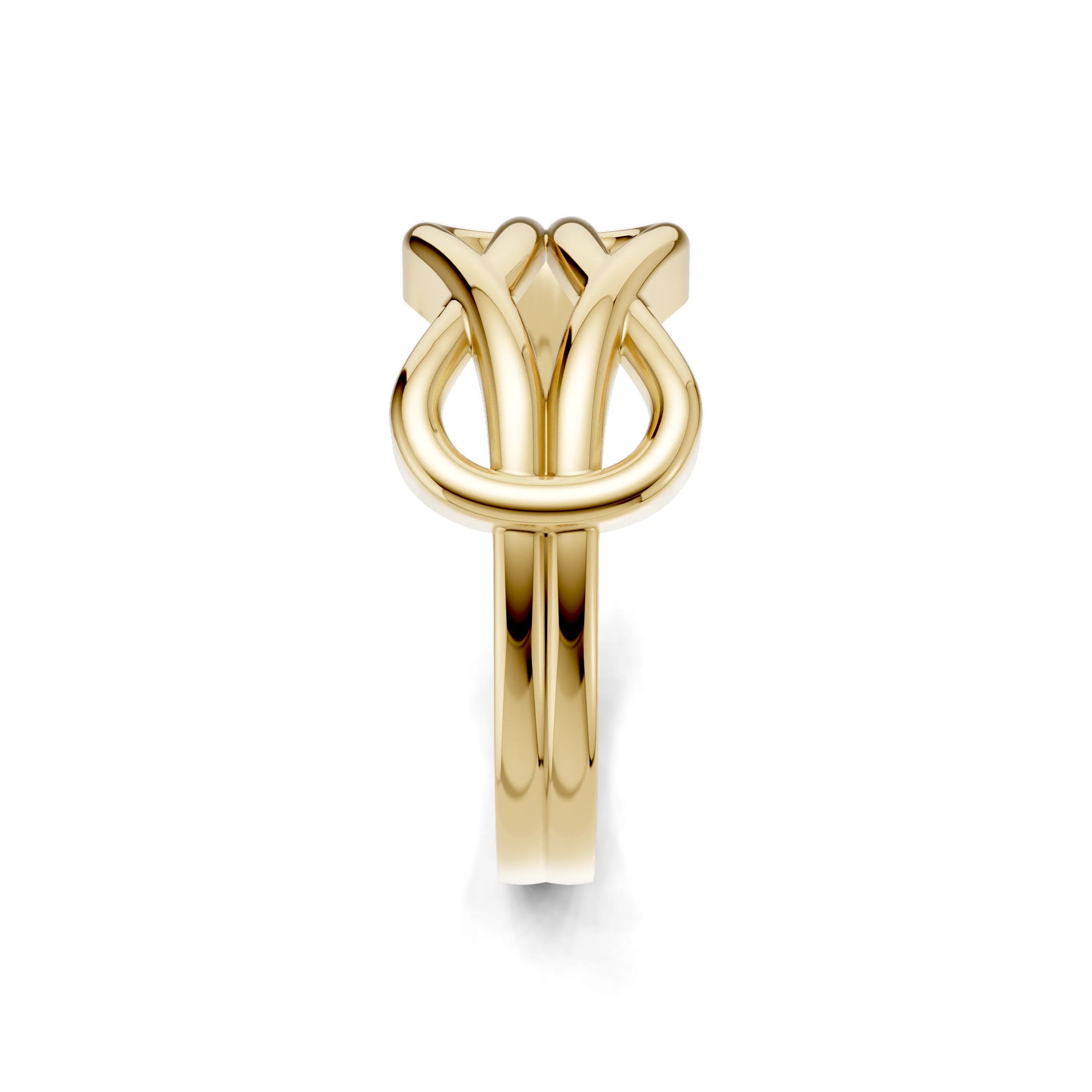 Pargold Solid Gold Eternal Embrace Knot Ring -Gold_Static_Gold