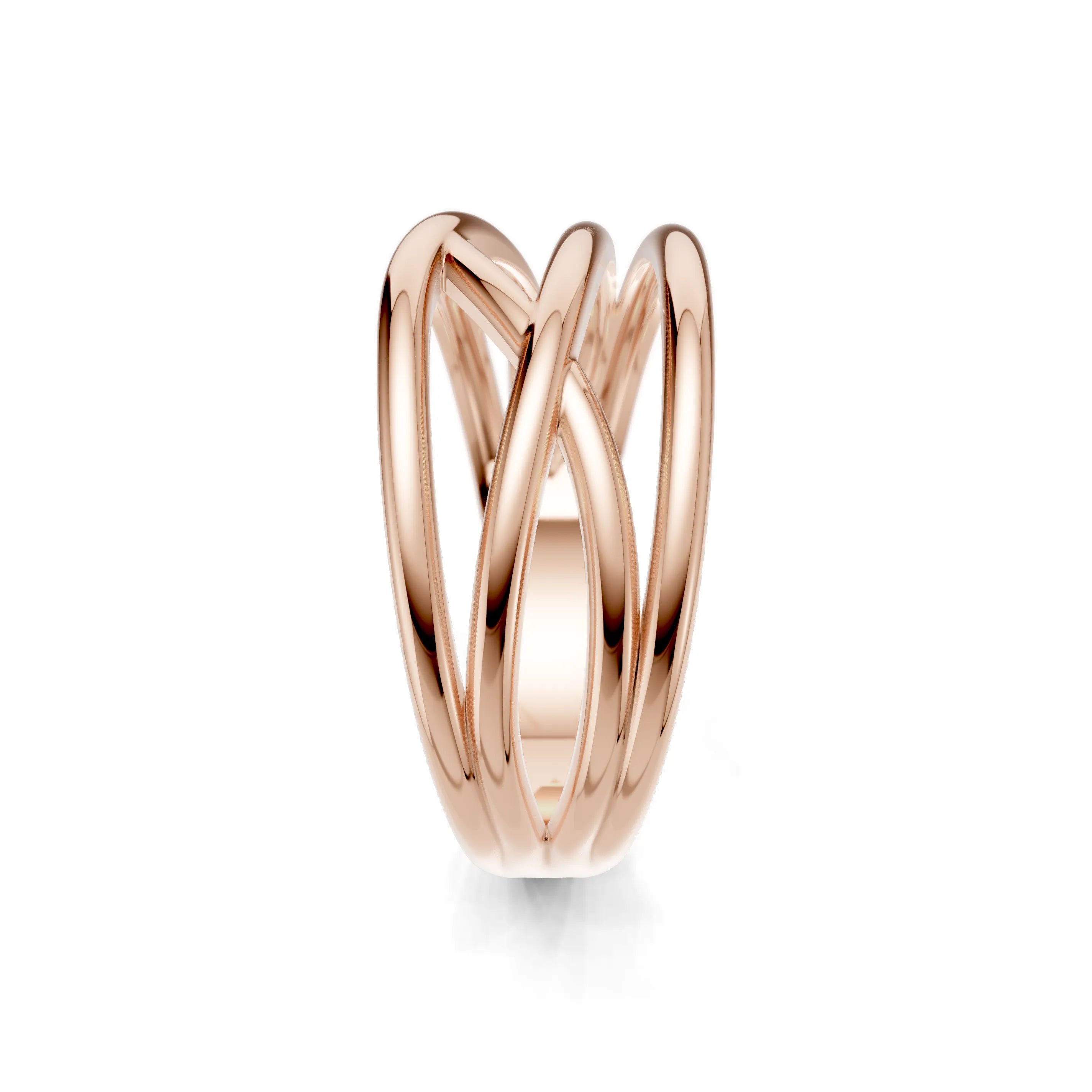 Pargold Solid Gold Opulent Twisted Luxe Band -Rose_Static_Rose