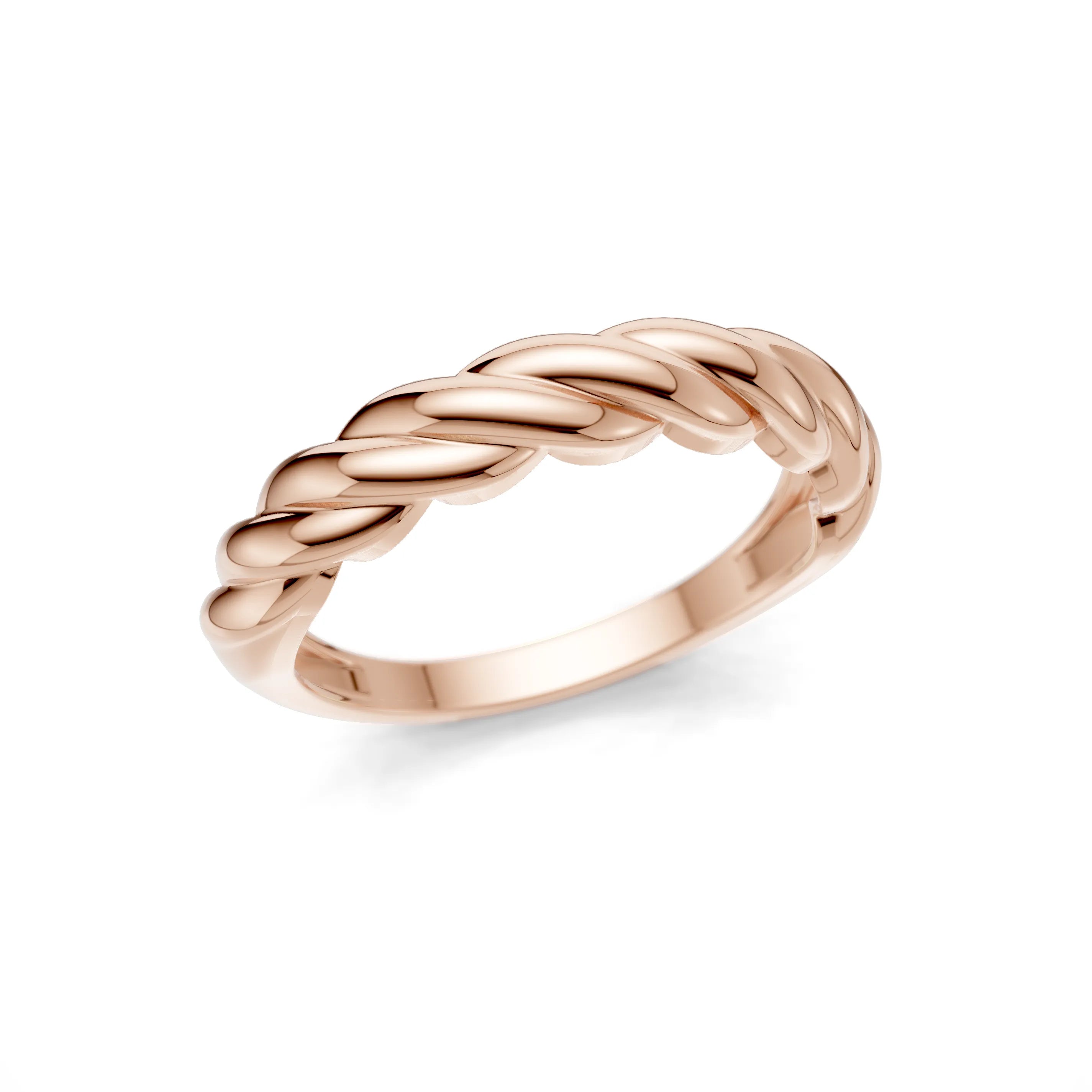 Pargold Solid Gold Golden Essence Braided Band -Rose_Static_Rose