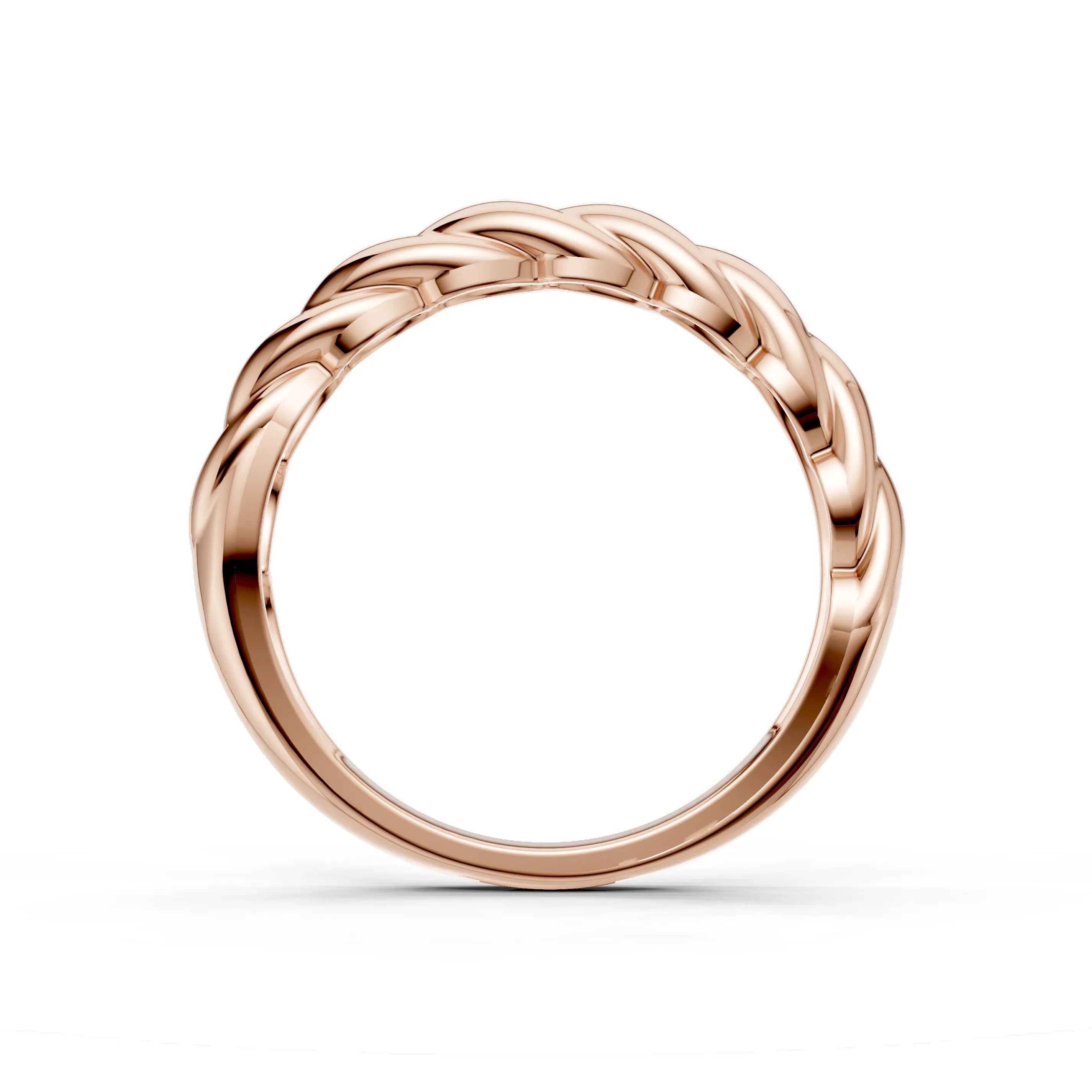 Pargold Solid Gold Golden Essence Braided Band -Rose_Static_Rose