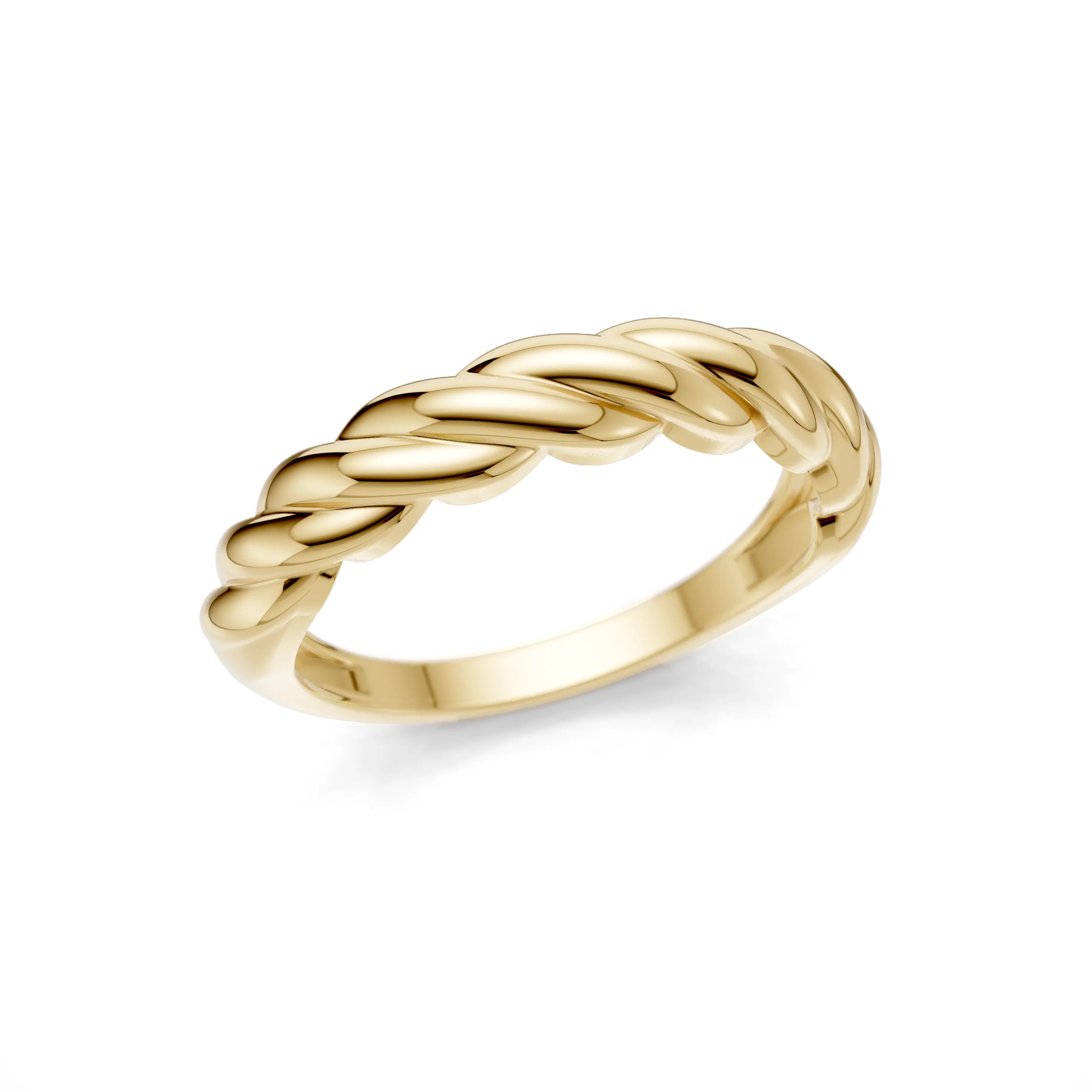 Pargold Solid Gold Golden Essence Braided Band -Gold_Static_Gold