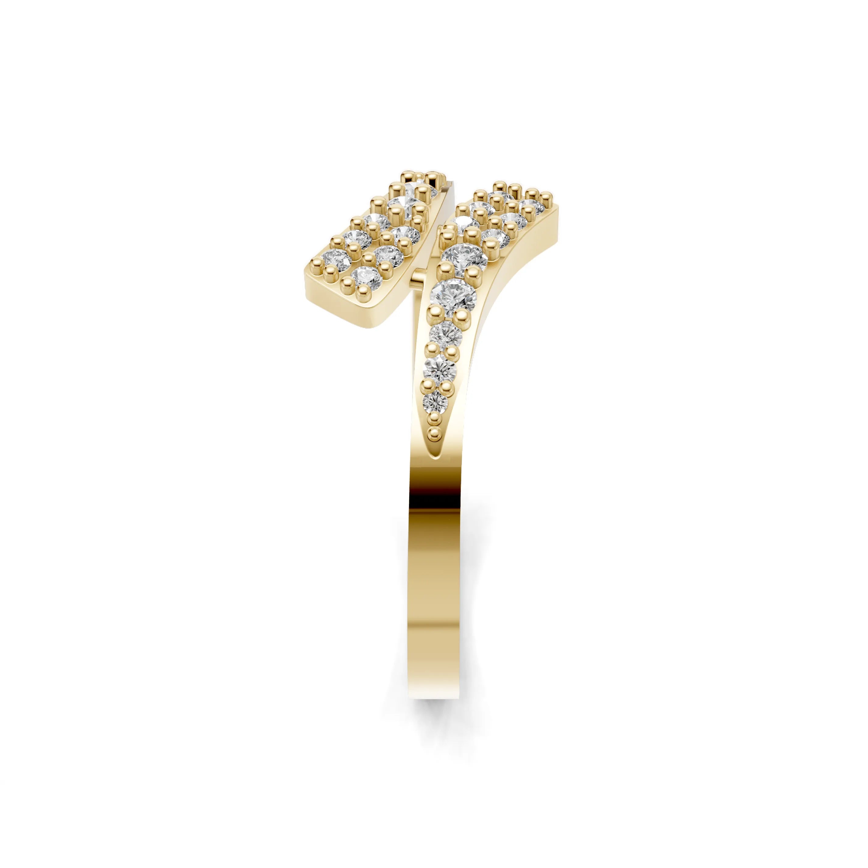 Pargold Solid Gold Stellar Swirl Elegance Ring -Gold_Diamond_Diamond_Static_Gold