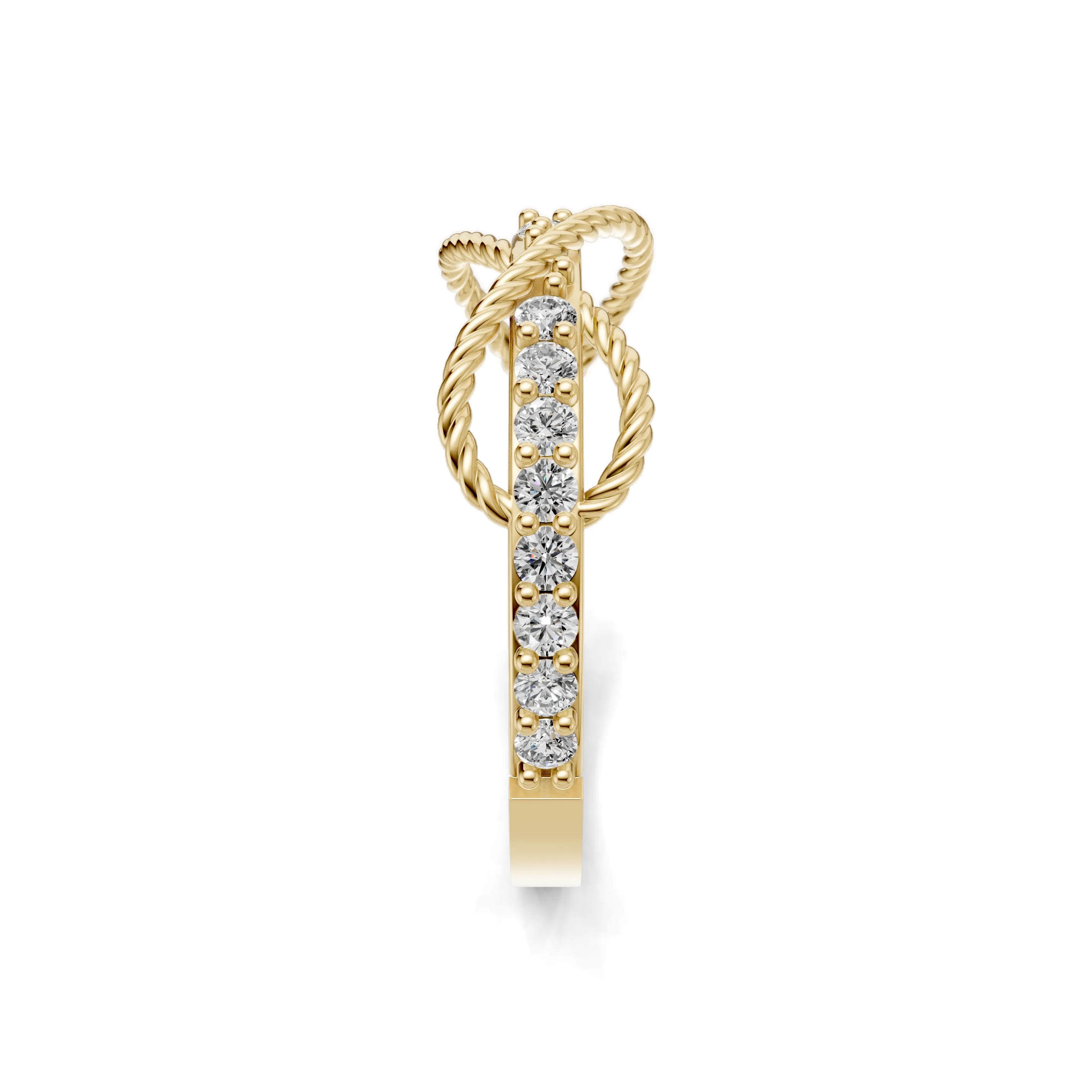 Pargold Solid Gold Twilight Weave Spark Ring -Gold_Diamond_Diamond_Static_Gold