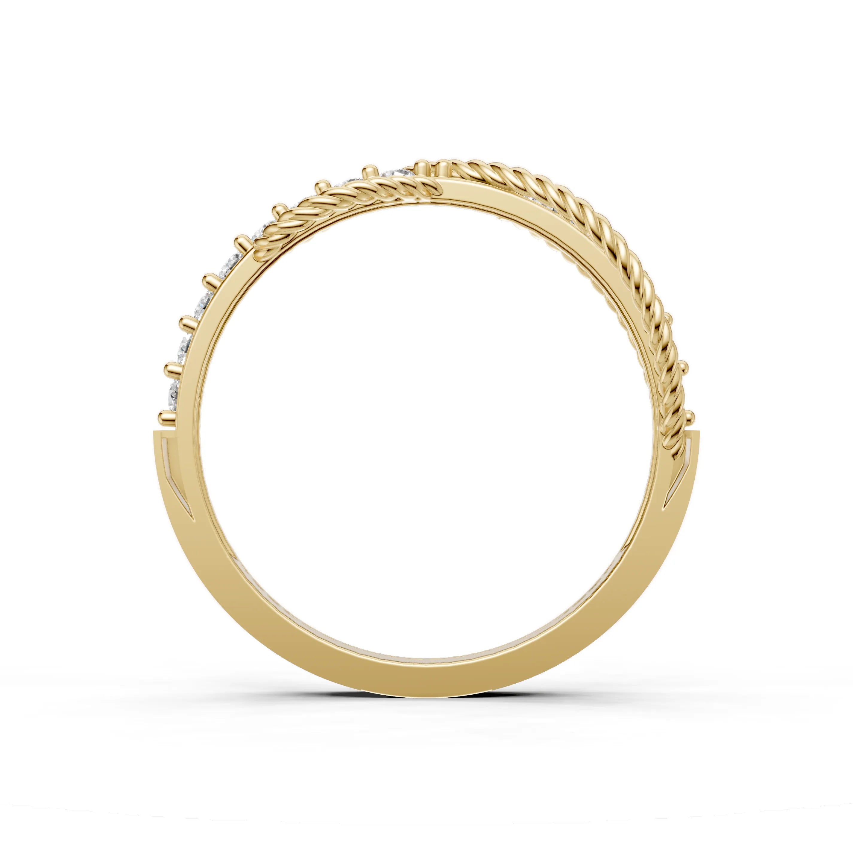 Pargold Solid Gold Twilight Weave Spark Ring -Gold_Diamond_Diamond_Static_Gold