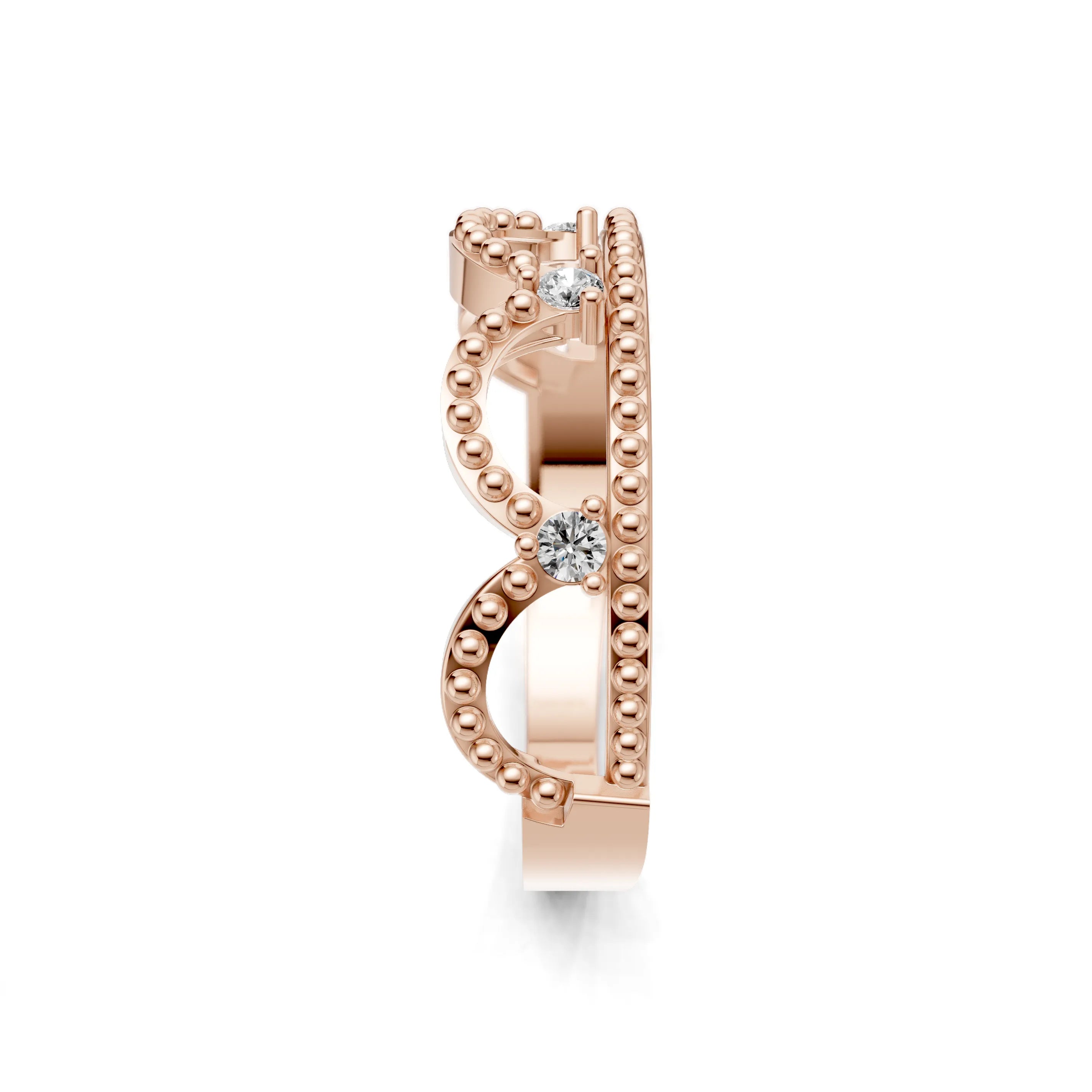 Pargold Solid Gold Regal Coronet Spark Ring -Rose_Diamond_Diamond_Static_Rose