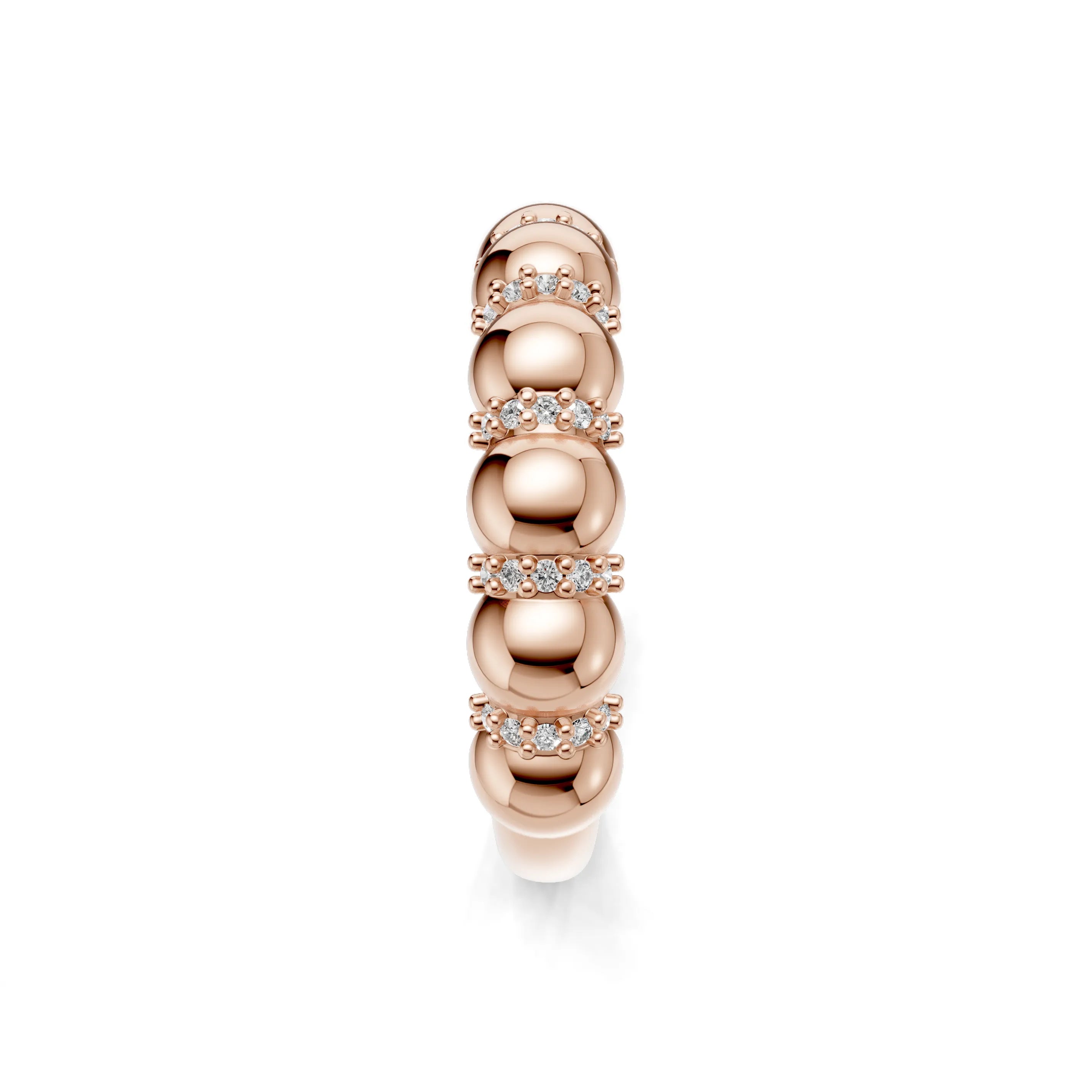 Pargold Solid Gold Gleaming Beadwork Ellipse Ring -Rose_Diamond_Diamond_Static_Rose