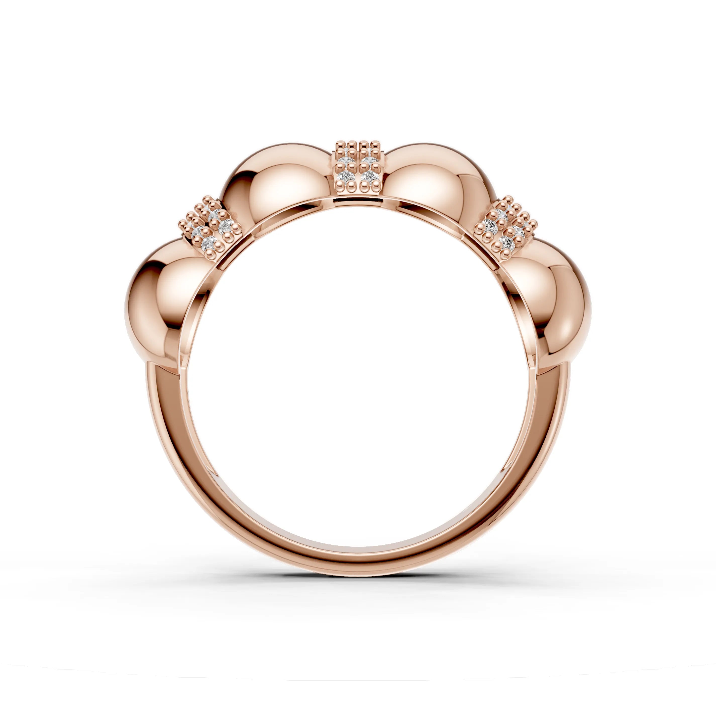 Pargold Solid Gold Golden Orbit Gala Ring -Rose_Diamond_Diamond_Static_Rose