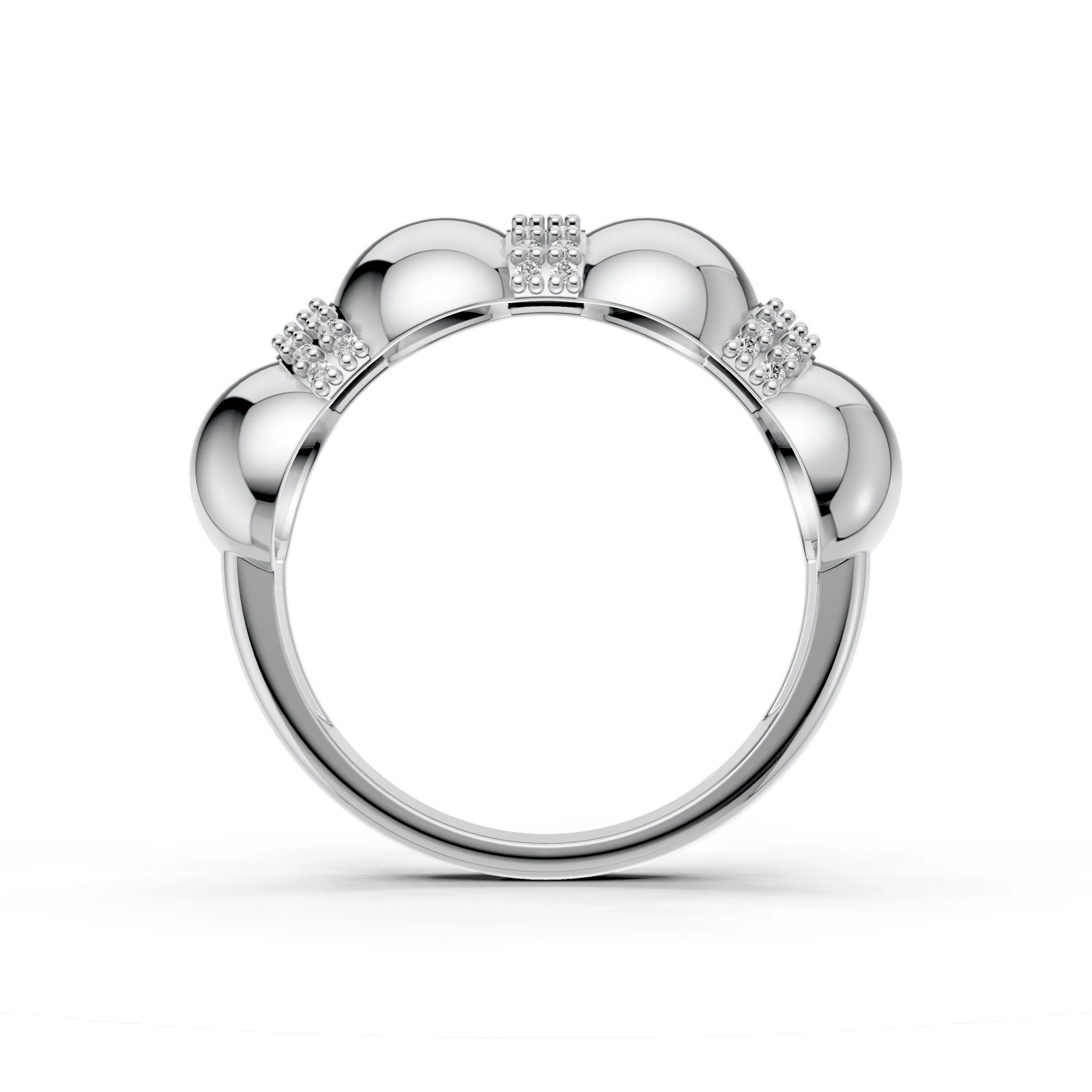 Pargold Solid Gold Golden Orbit Gala Ring -Silver_Diamond_Diamond_Static_Silver