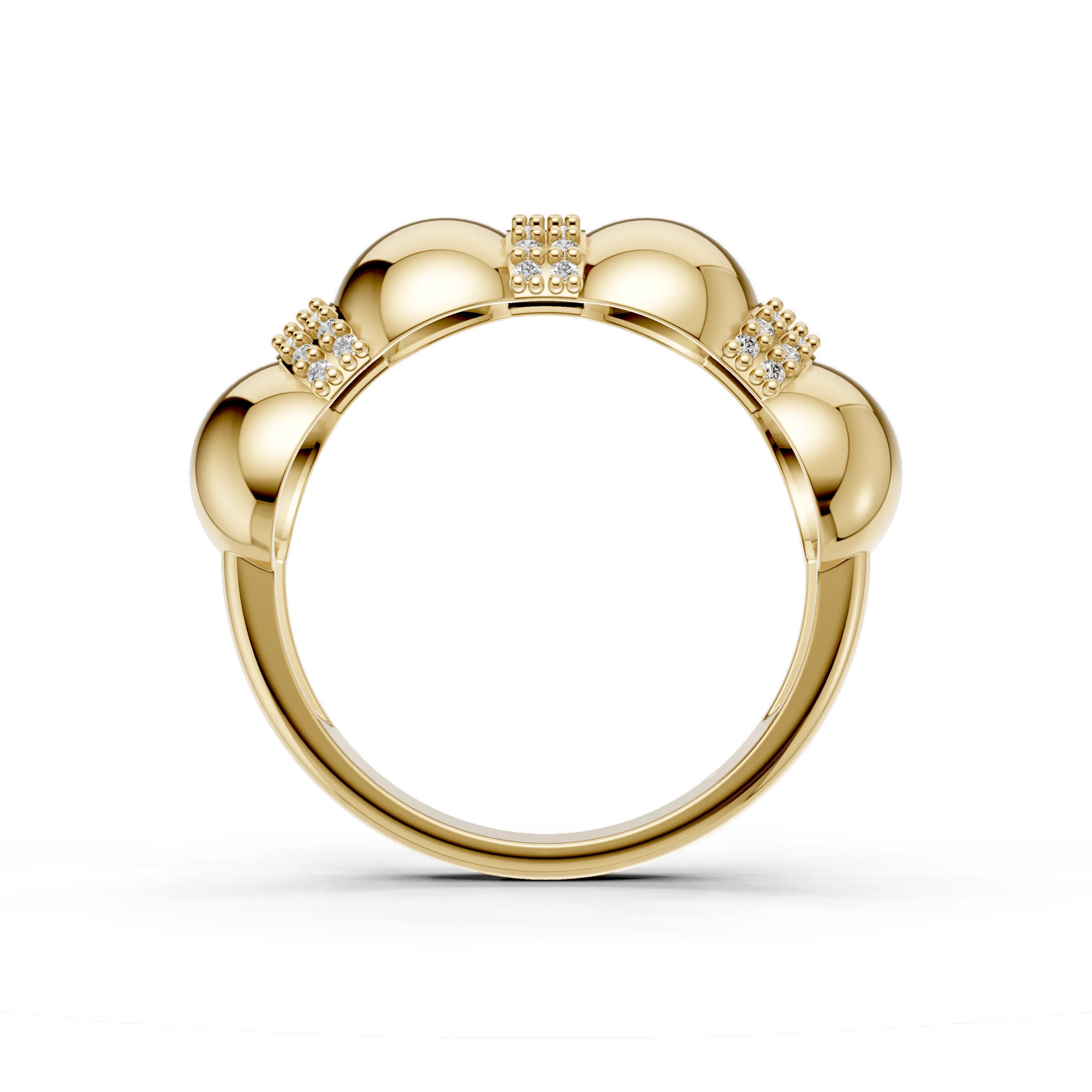 Pargold Solid Gold Golden Orbit Gala Ring -Gold_Diamond_Diamond_Static_Gold