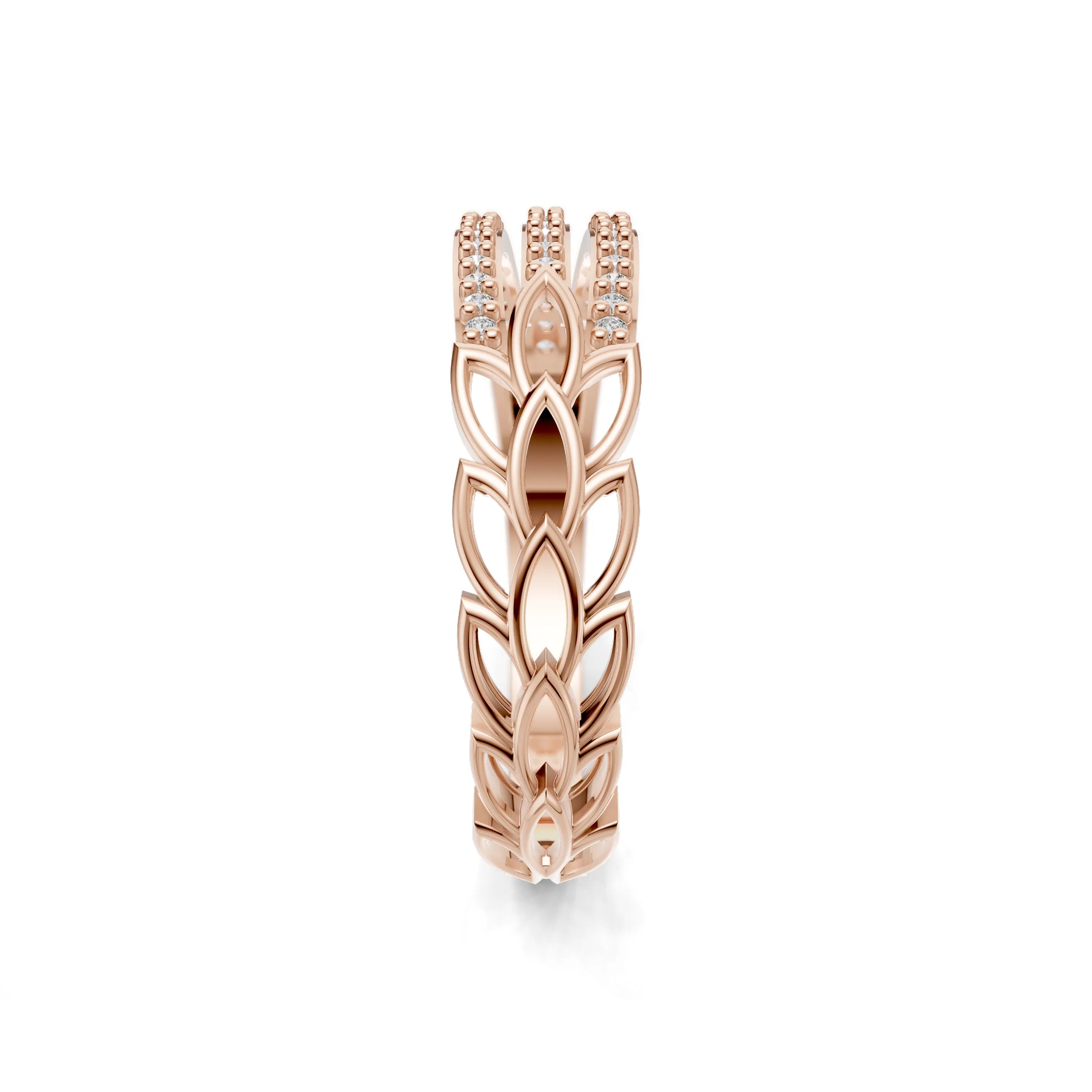 Pargold Solid Gold Celtic Knots Pav‚àö¬© Elegance Ring -Rose_Diamond_Diamond_Static_Rose