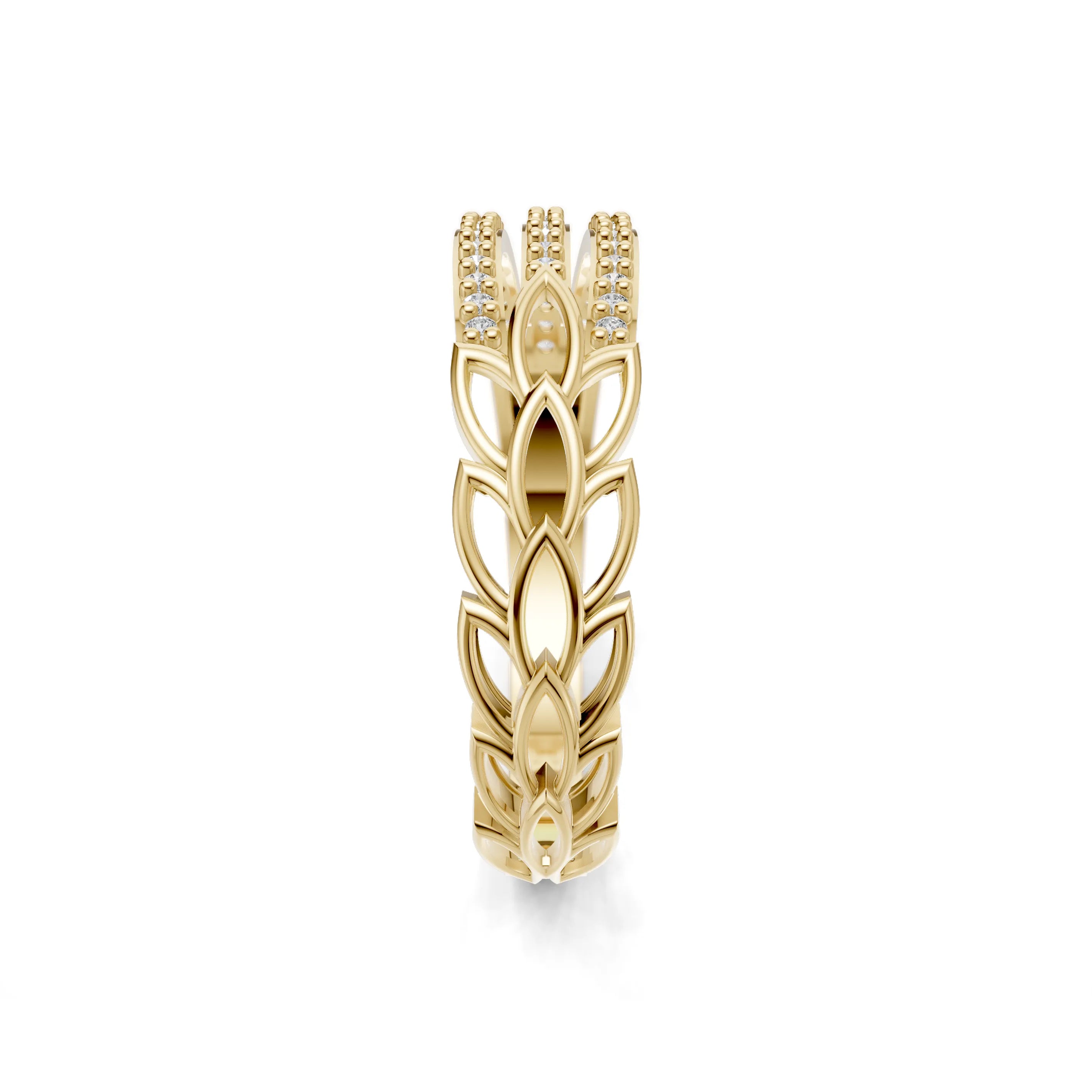 Pargold Solid Gold Celtic Knots Pav‚àö¬© Elegance Ring -Gold_Diamond_Diamond_Static_Gold