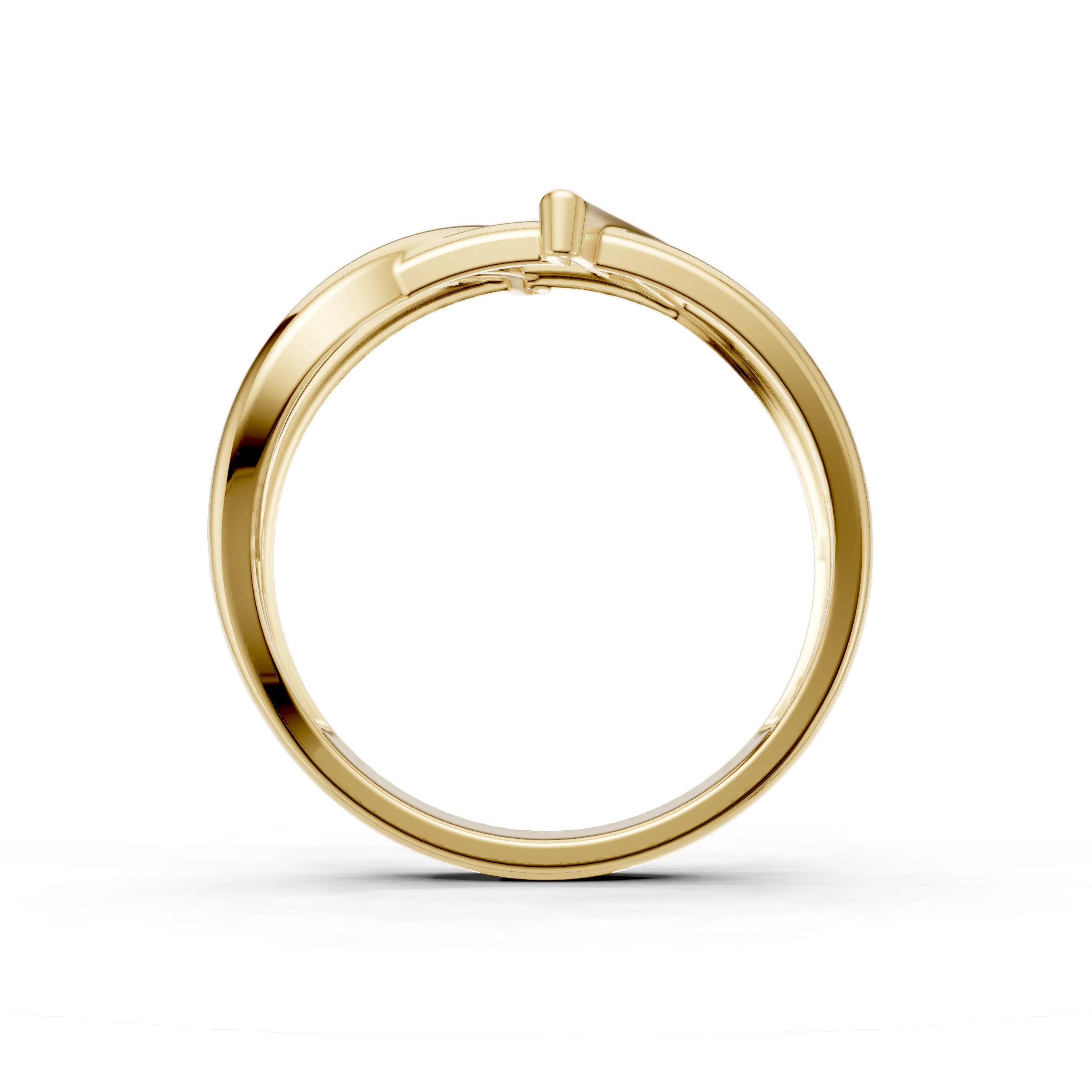 Pargold Solid Gold Elegant Infinity Wave Ring -Gold_Static_Gold