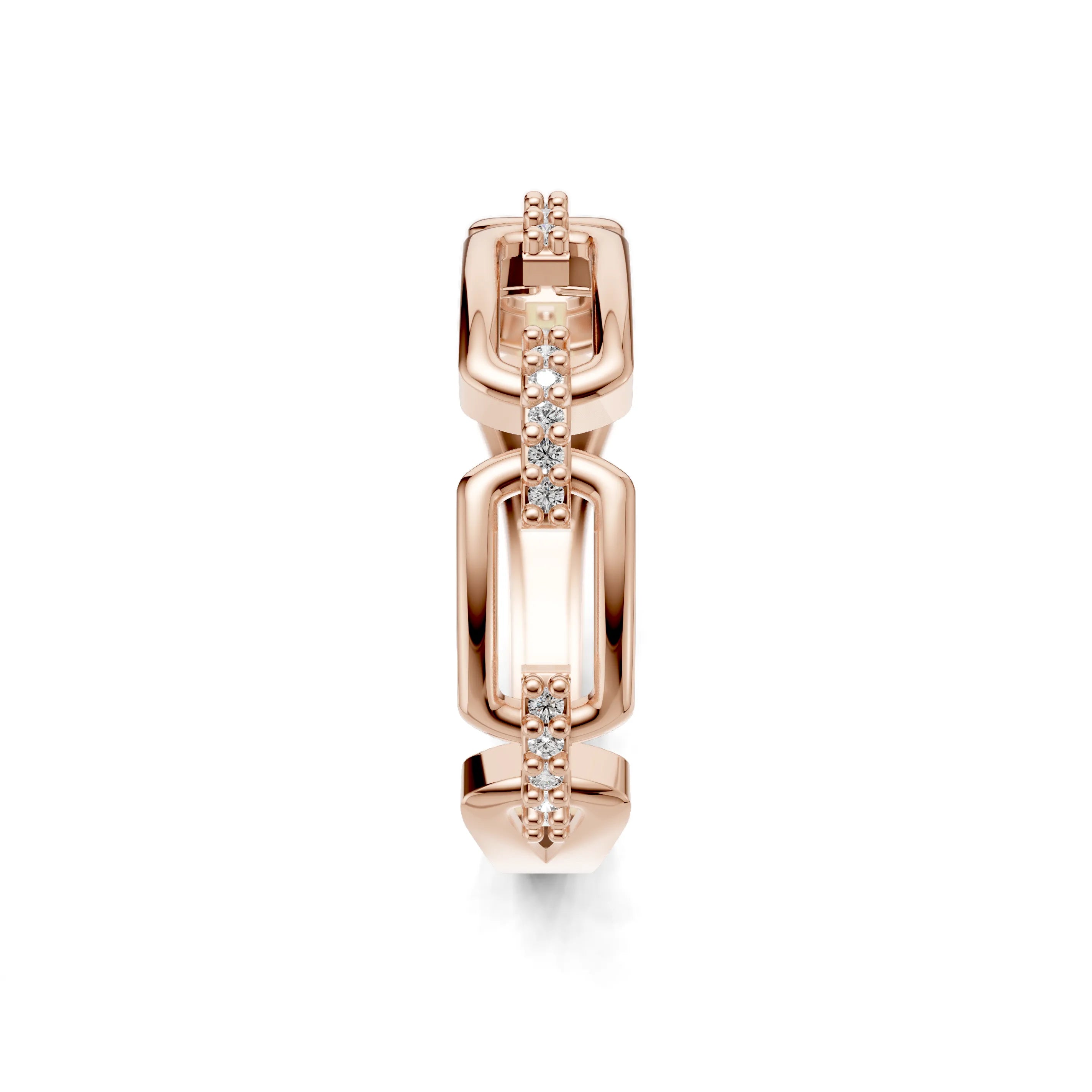 Pargold Solid Gold Modernist Spark Link Ring -Rose_Diamond_Diamond_Static_Rose