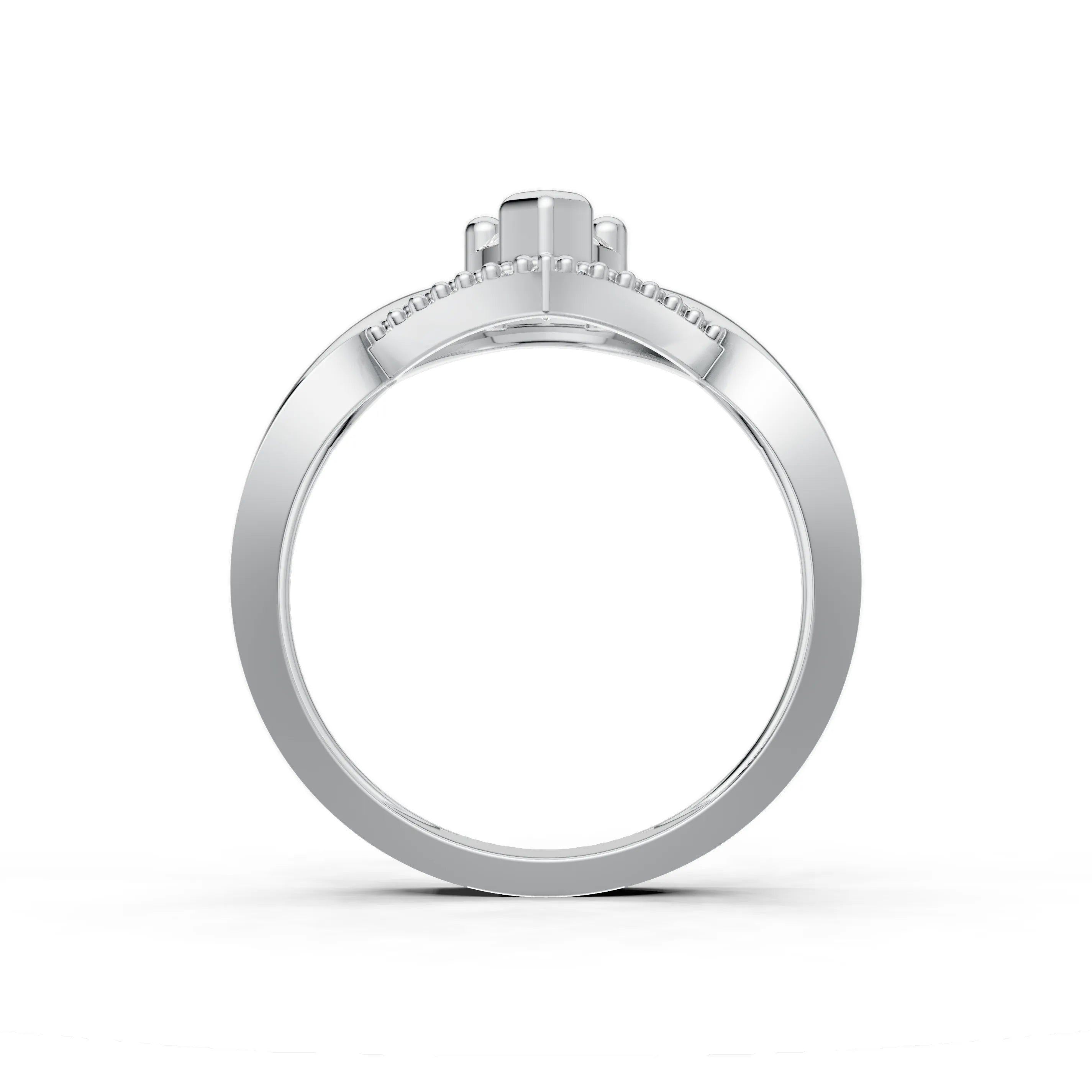 Pargold Solid Gold Solitaire Vista Frame Ring -Silver_Diamond_Diamond_Static_Silver