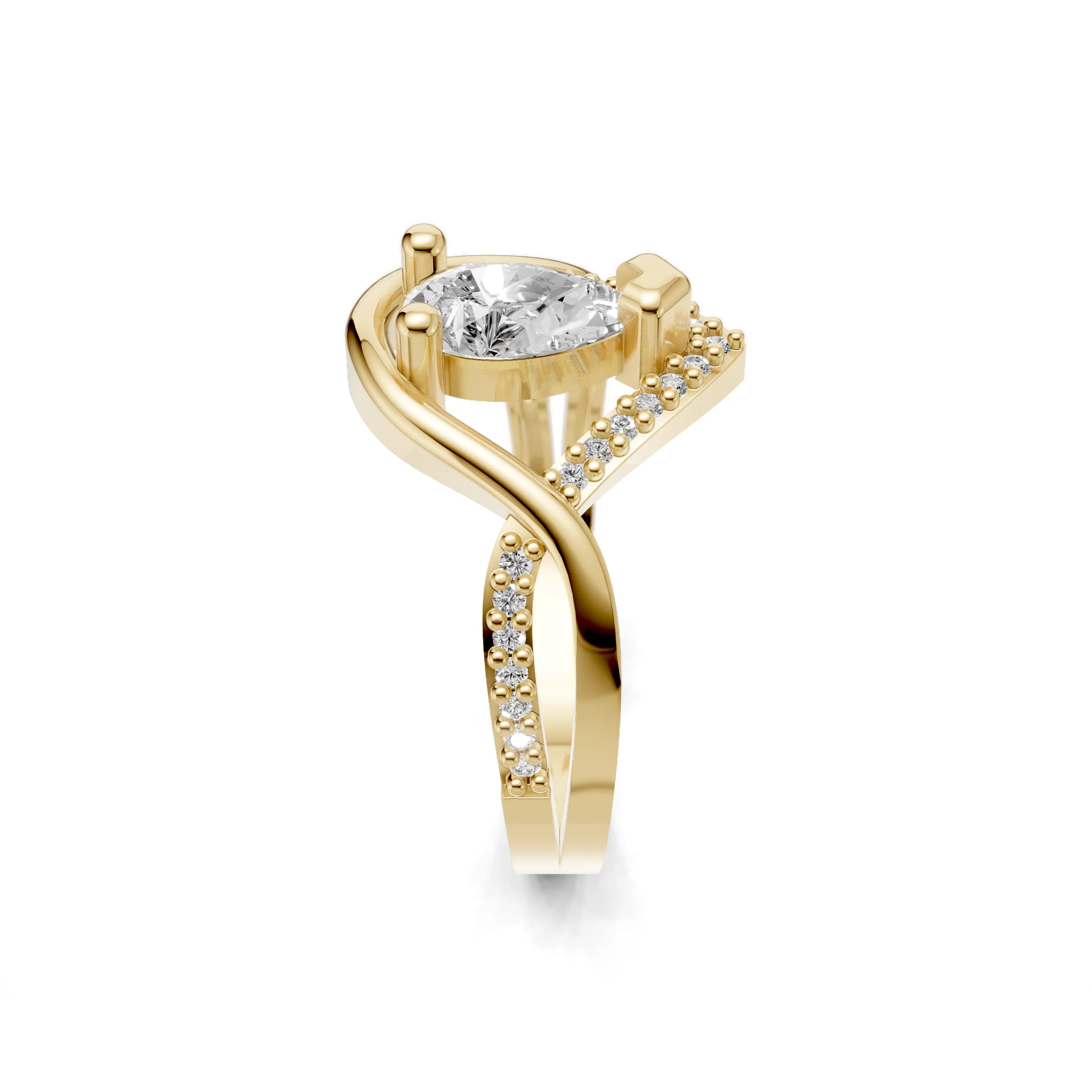 Pargold Solid Gold Solitaire Vista Frame Ring -Gold_Diamond_Diamond_Static_Gold