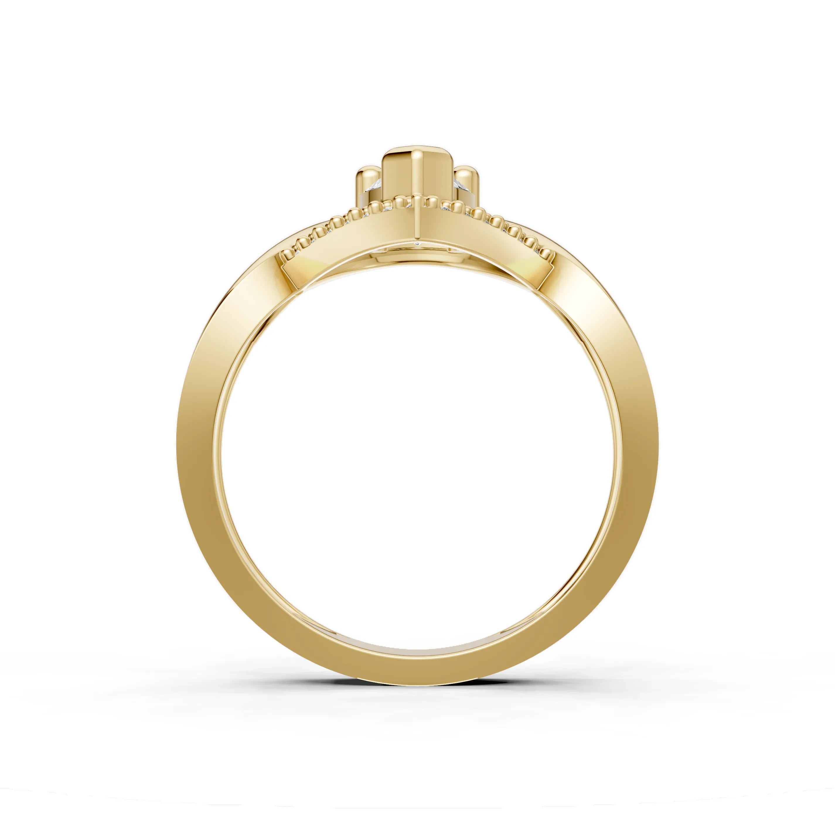 Pargold Solid Gold Solitaire Vista Frame Ring -Gold_Diamond_Diamond_Static_Gold