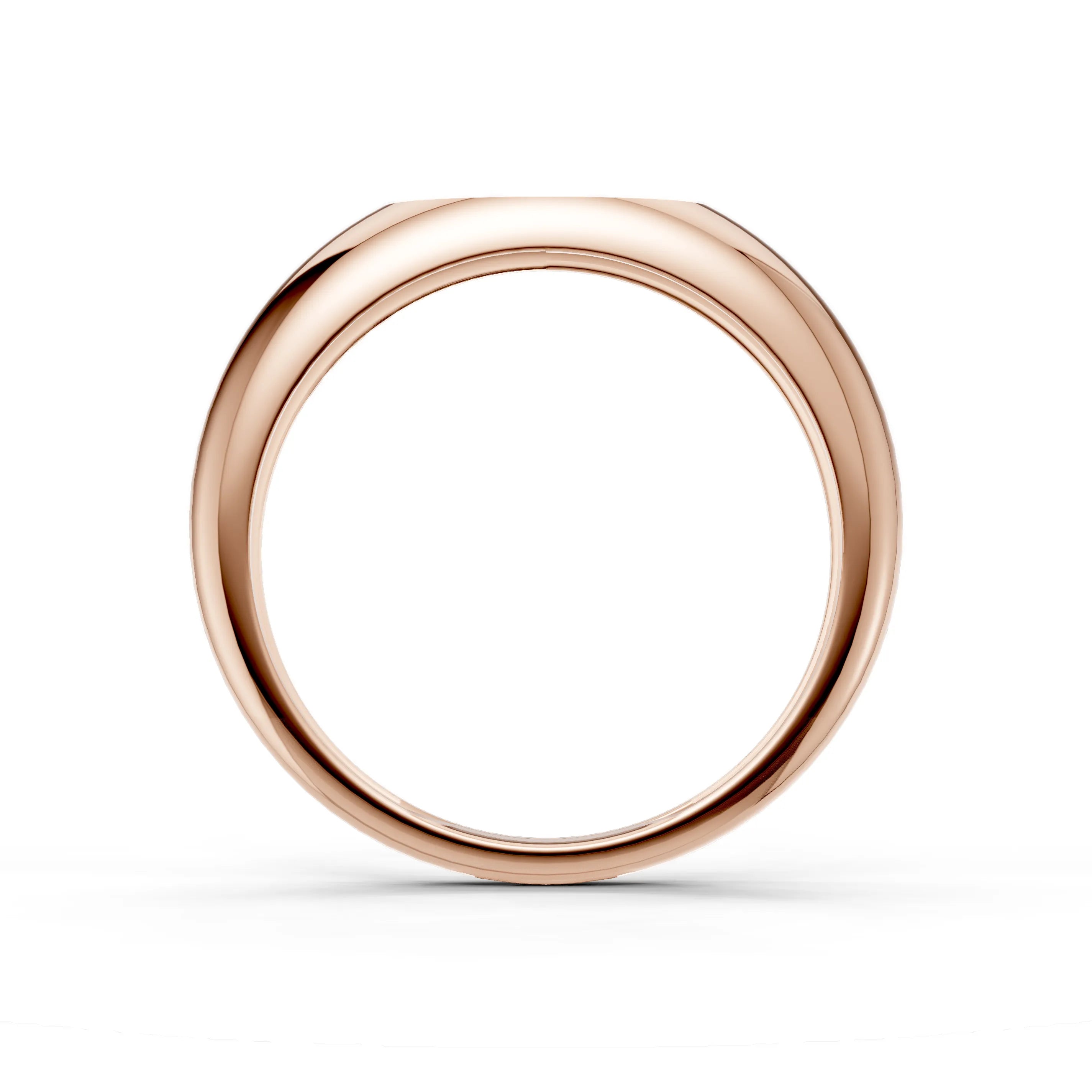 Pargold Solid Gold Sleek Elegance Dome Ring -Rose_Static_Rose