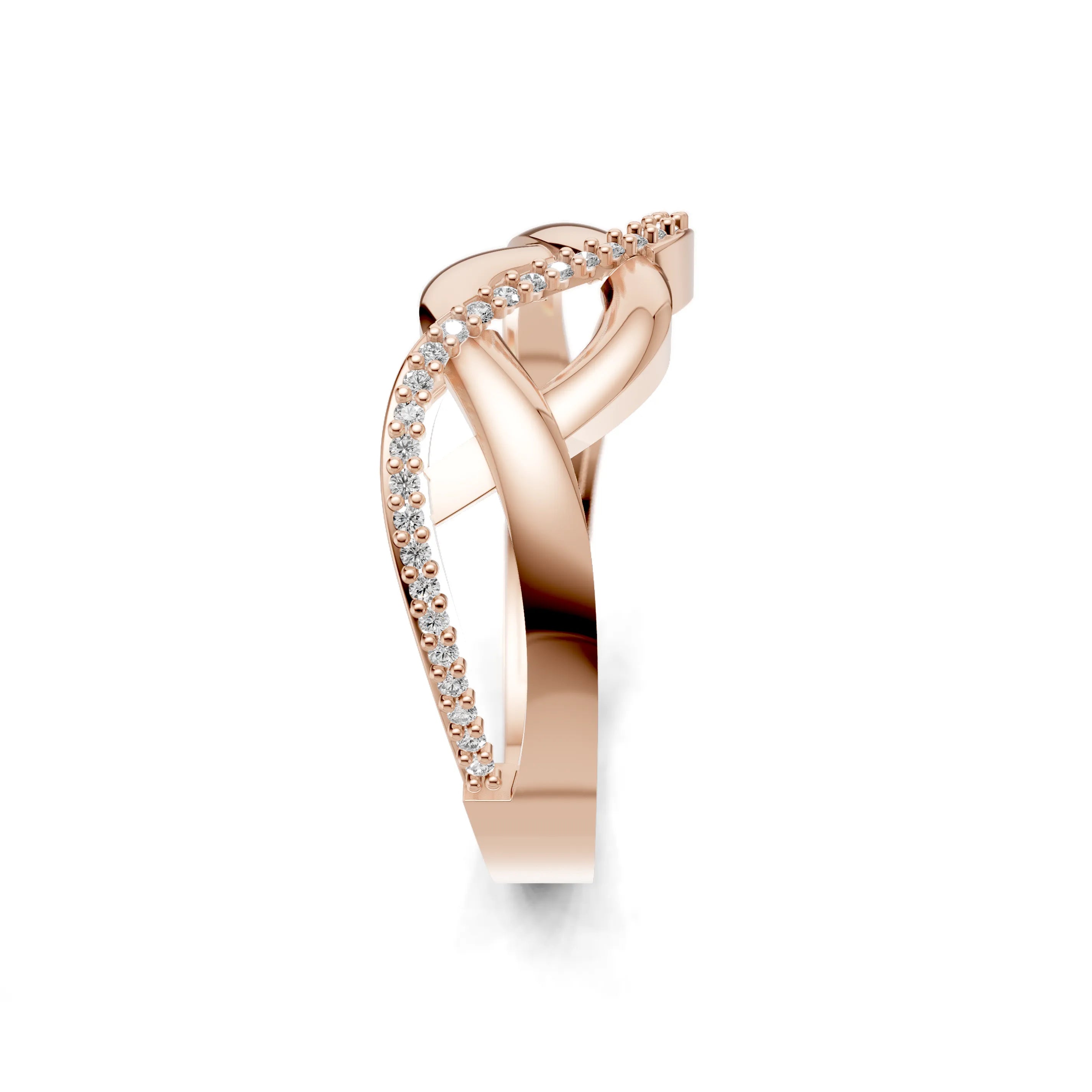 Pargold Solid Gold Symphonic Infinity Swirl Pav√© Ring -Rose_Diamond_Diamond_Static_Rose