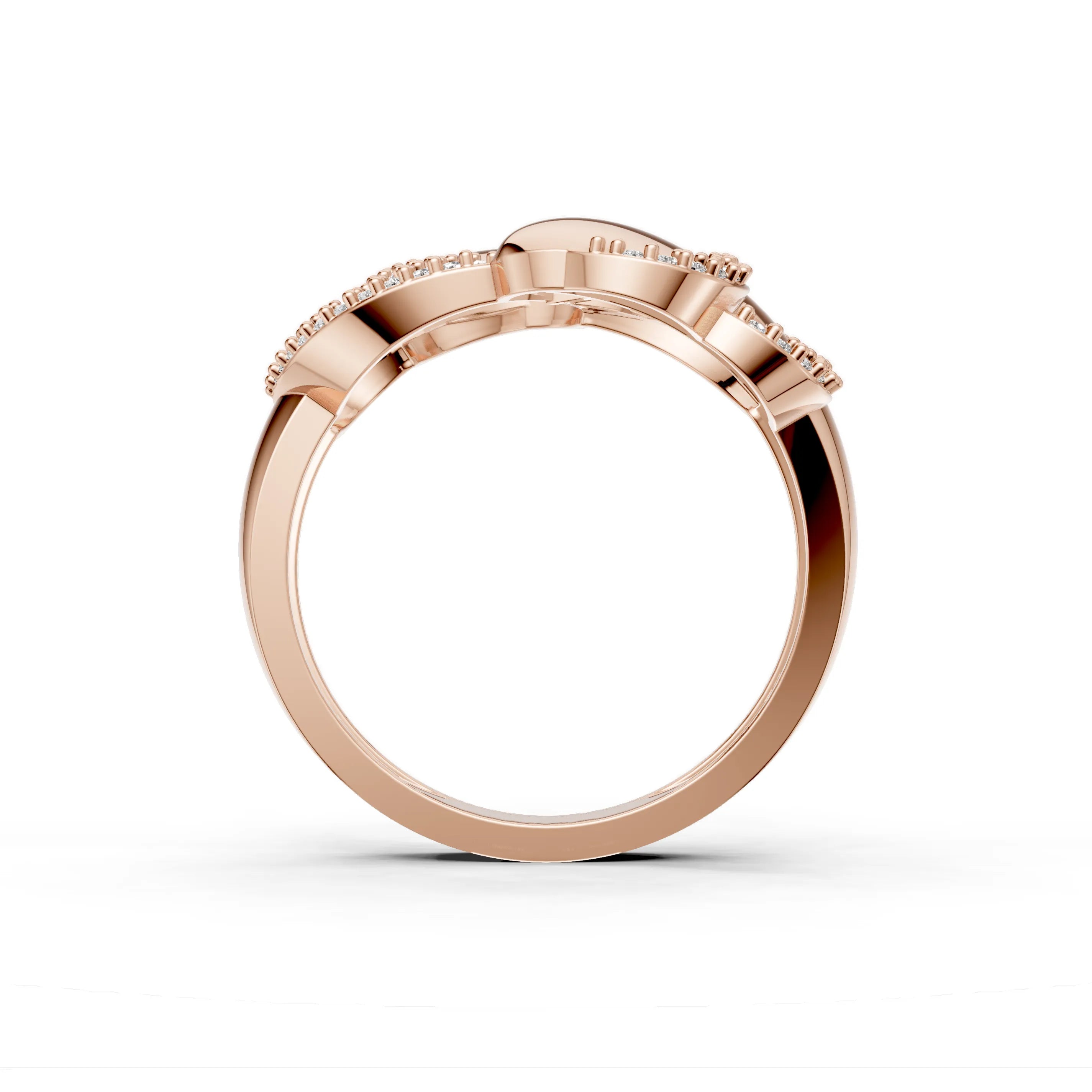 Pargold Solid Gold Eclipse Pav√© Crossover Ring -Rose_Diamond_Diamond_Static_Rose