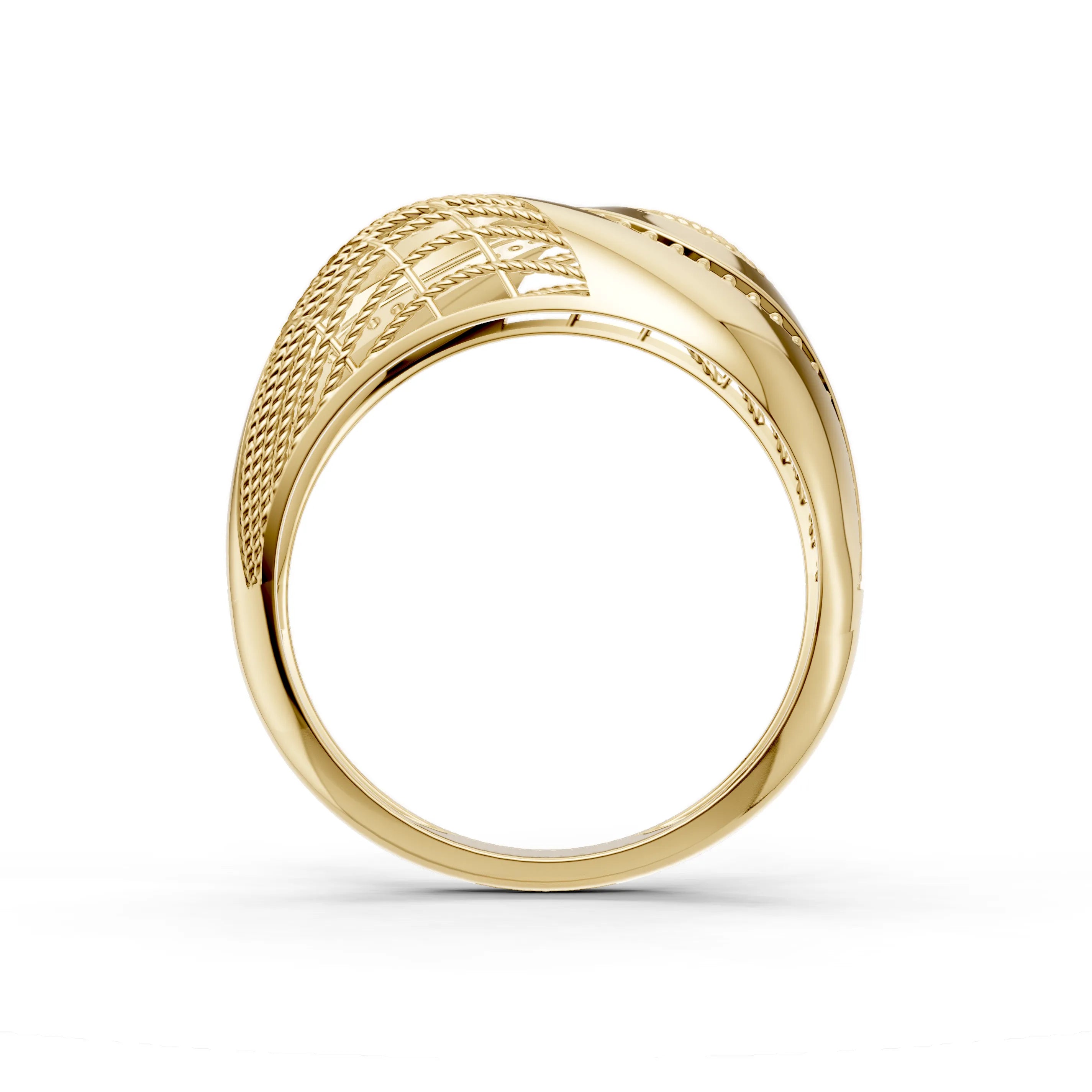 Pargold Solid Gold Serenity Swirl Pav√© Band -Gold_Diamond_Diamond_Static_Gold