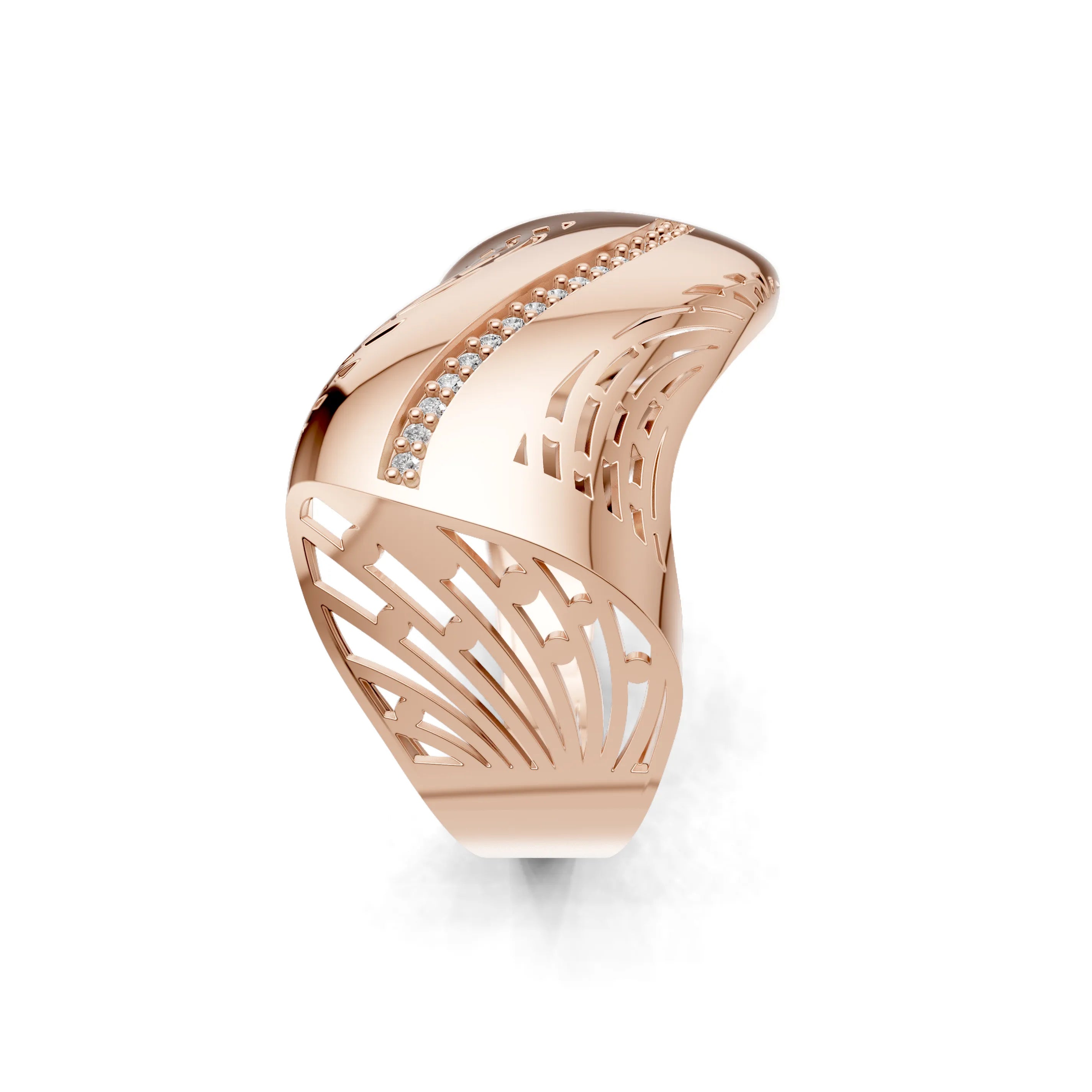 Pargold Solid Gold Horizon Curve Pav√© Band -Rose_Diamond_Diamond_Static_Rose