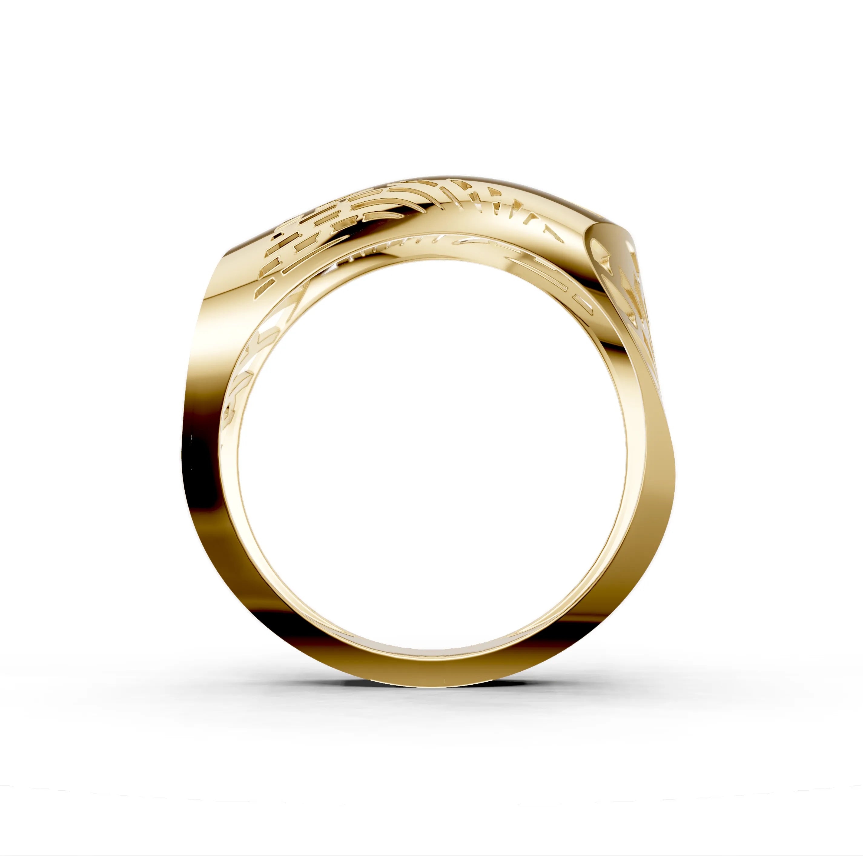 Pargold Solid Gold Horizon Curve Pav√© Band -Gold_Diamond_Diamond_Static_Gold