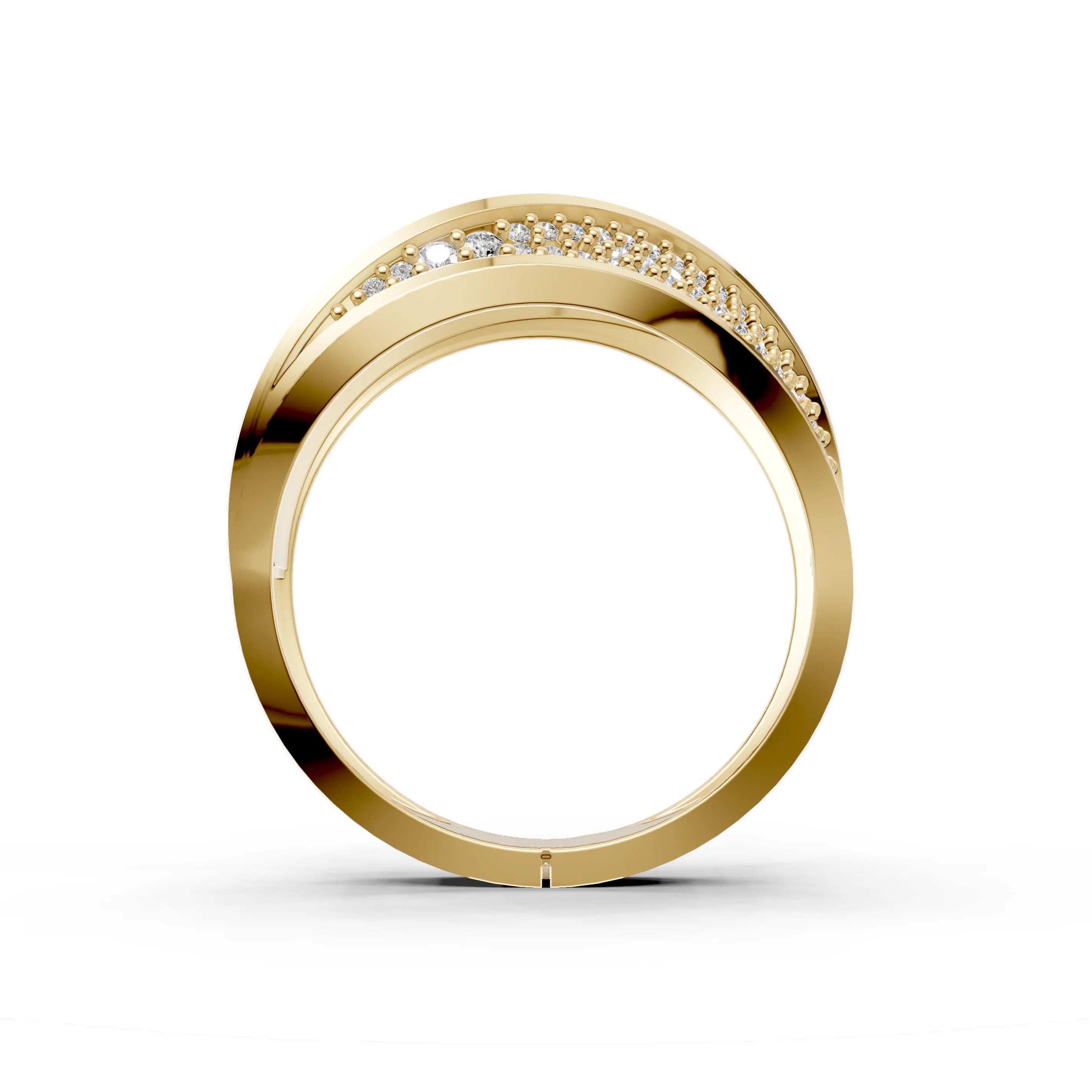 Pargold Solid Gold Diagonal Gleam Engagement Band -Gold_Diamond_Diamond_Static_Gold