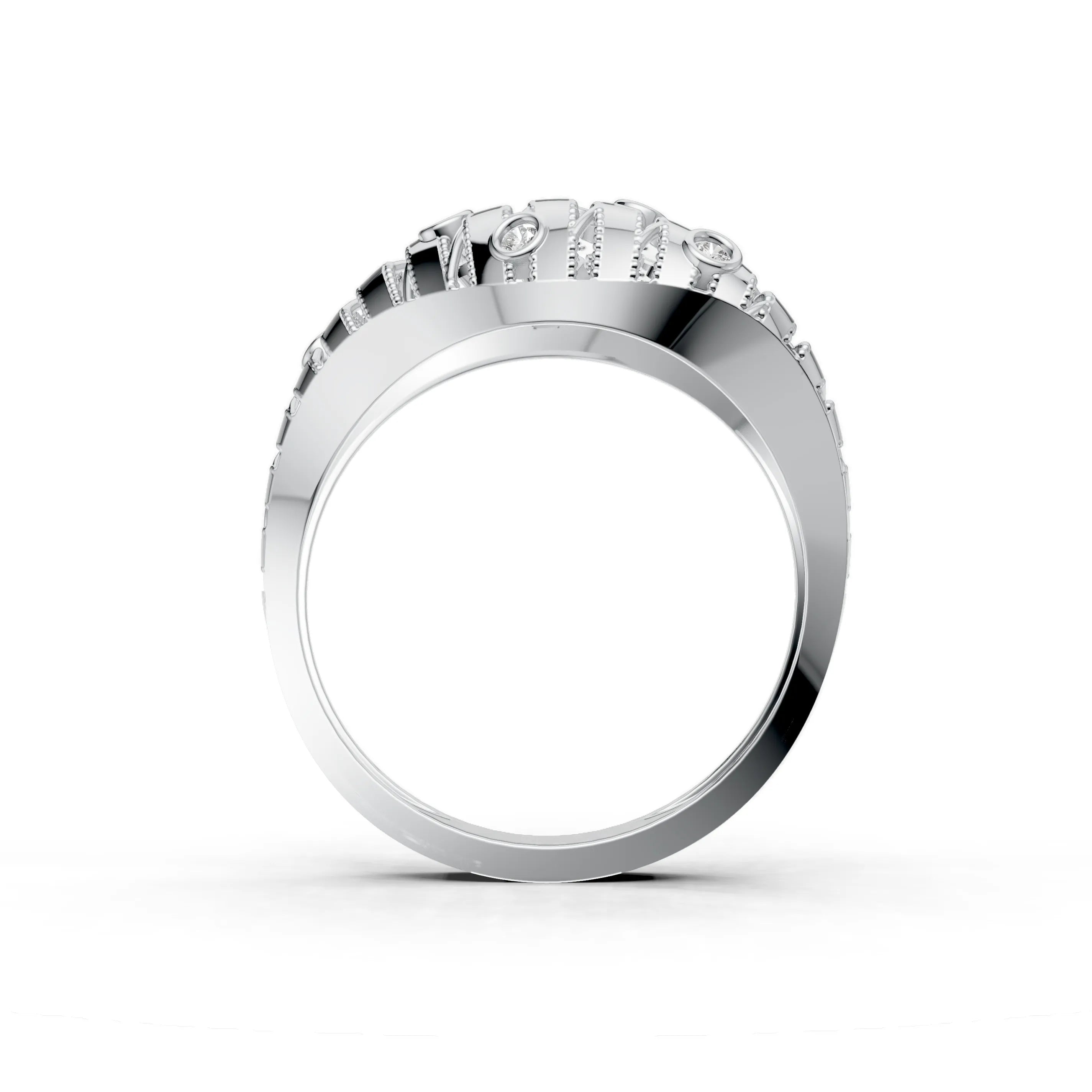 Pargold Solid Gold Sunbeam Symphony Engageement Ring -Silver_Diamond_Diamond_Static_Silver