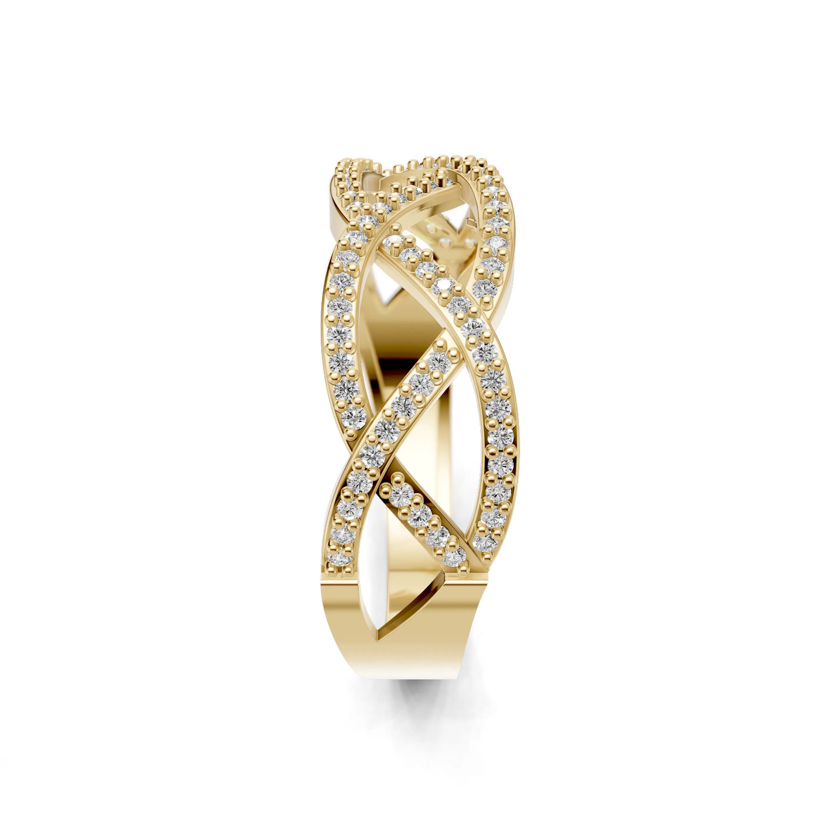 Pargold Solid Gold Infiniweave Coronet Eeternity Ring -Gold_Diamond_Diamond_Static_Gold