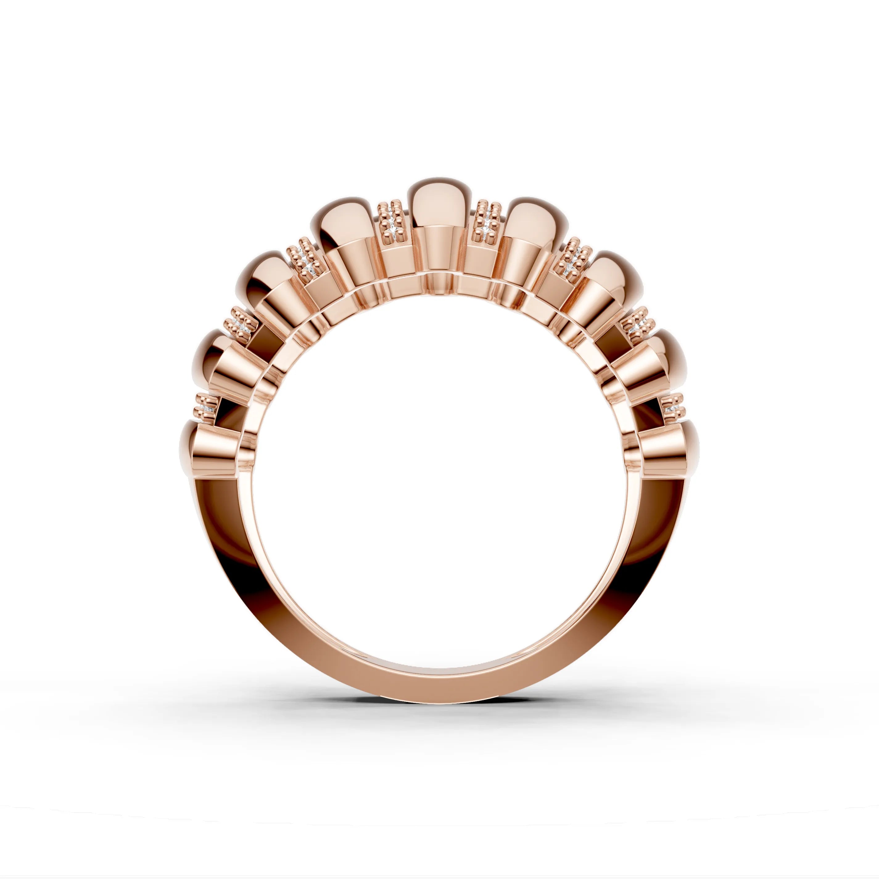 Pargold Solid Gold Lumina Parallelle Statement Ring -Rose_Diamond_Diamond_Static_Rose