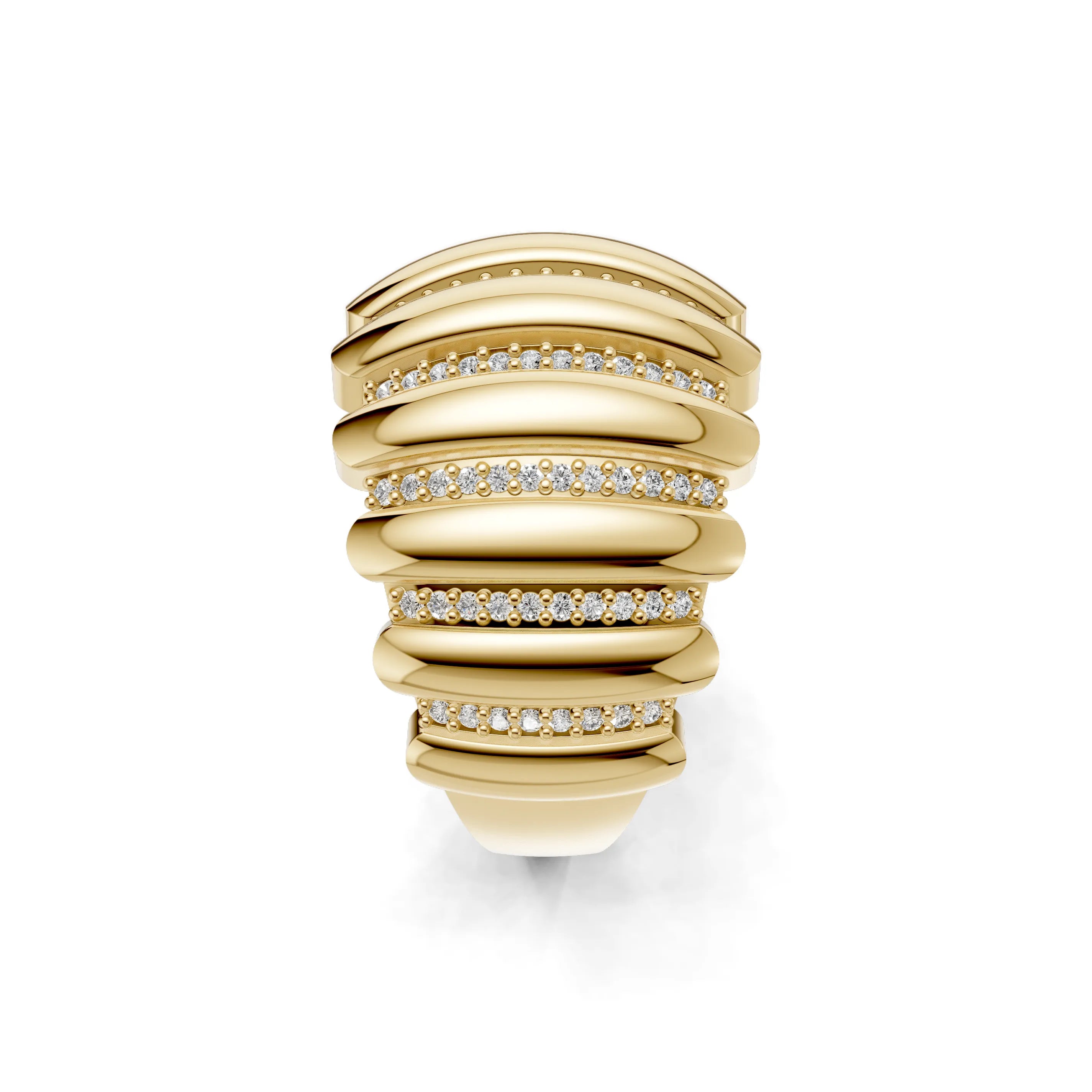 Pargold Solid Gold Lumina Parallelle Statement Ring -Gold_Diamond_Diamond_Static_Gold