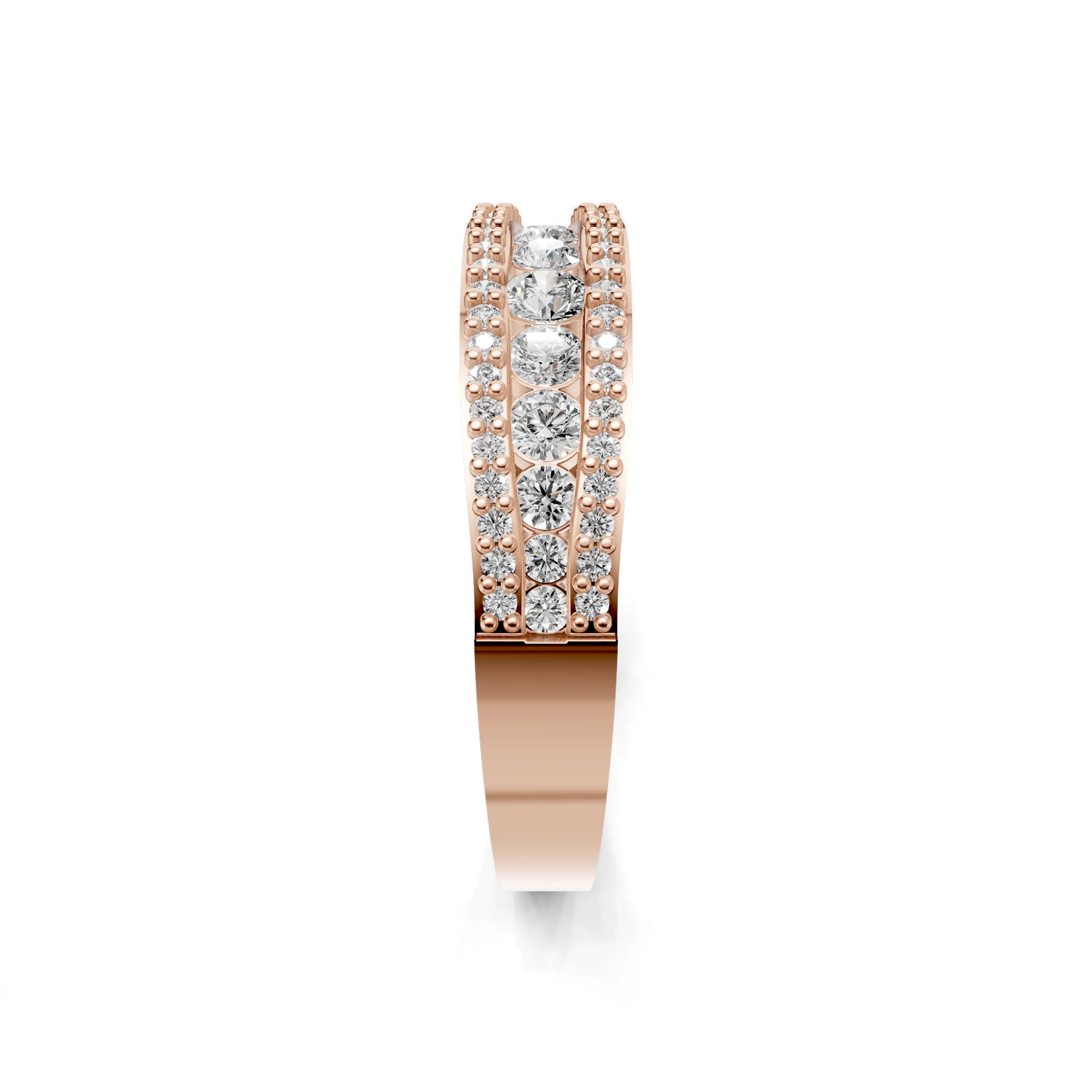 Pargold Solid Gold Sleek Lunar Gleam Band -Rose_Diamond_Diamond_Static_Rose