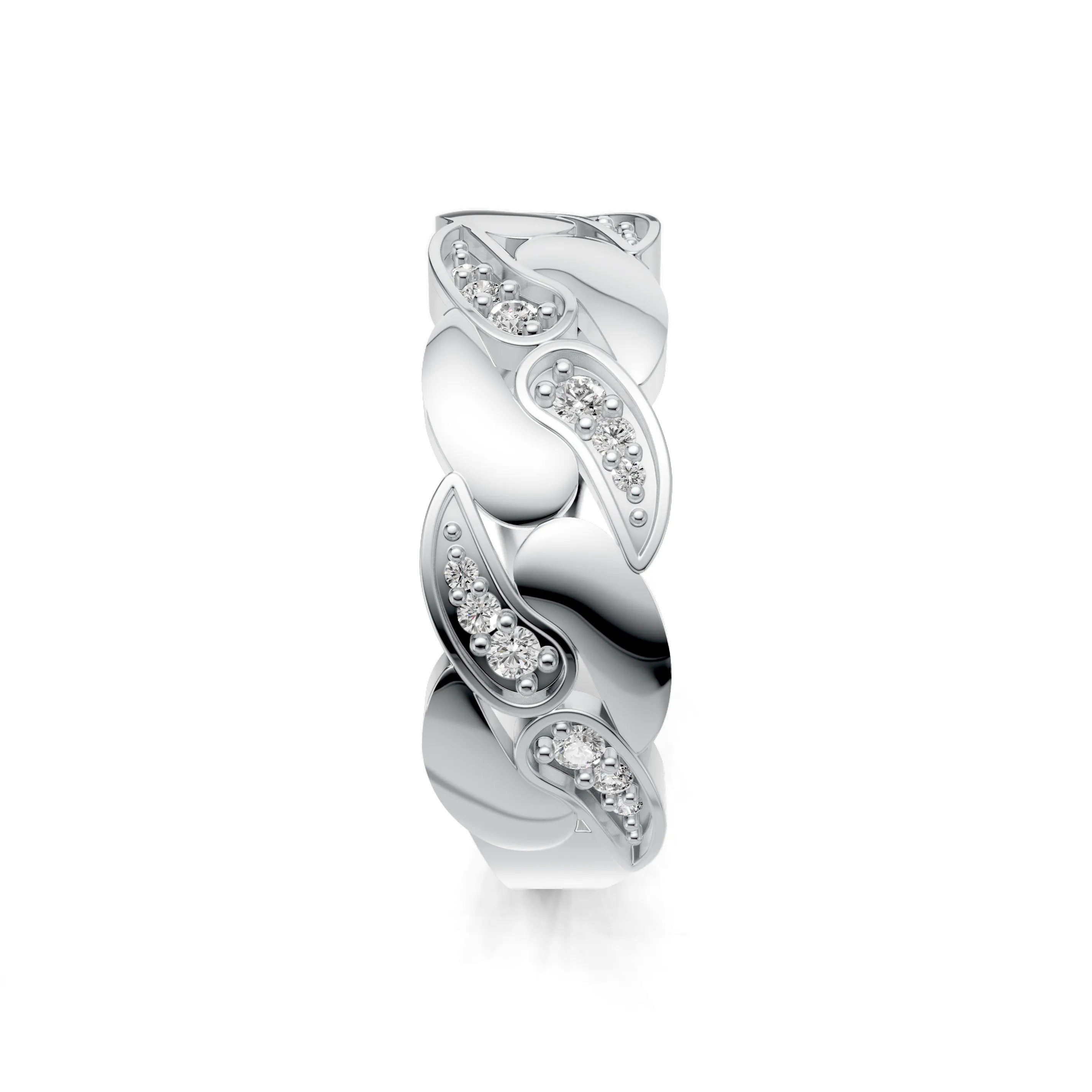 Pargold Solid Gold YinYang Glimmer Pav√© Ring -Silver_Diamond_Diamond_Static_Silver