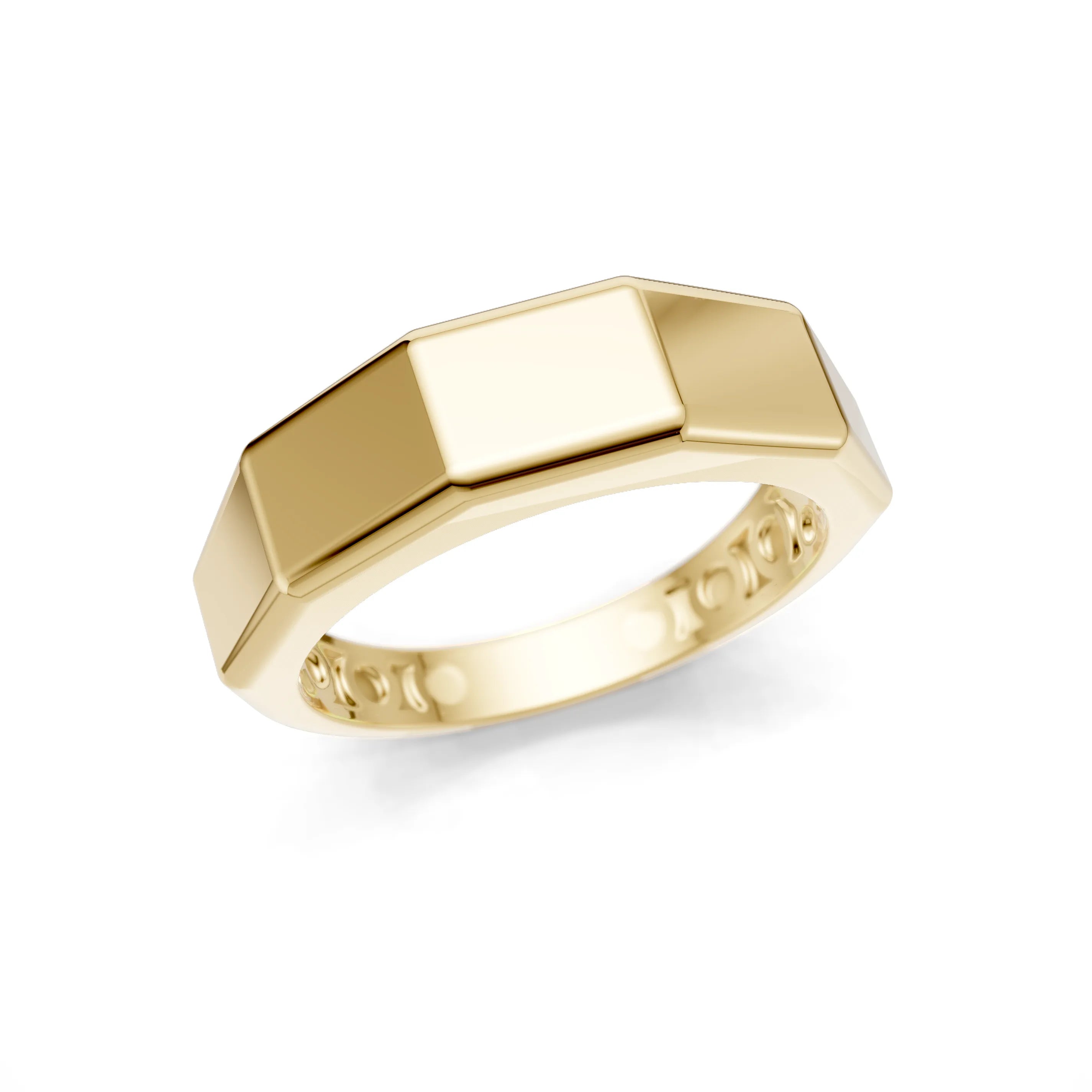 Pargold Solid Gold Modern Luxe Octagon Band -Gold_Static_Gold