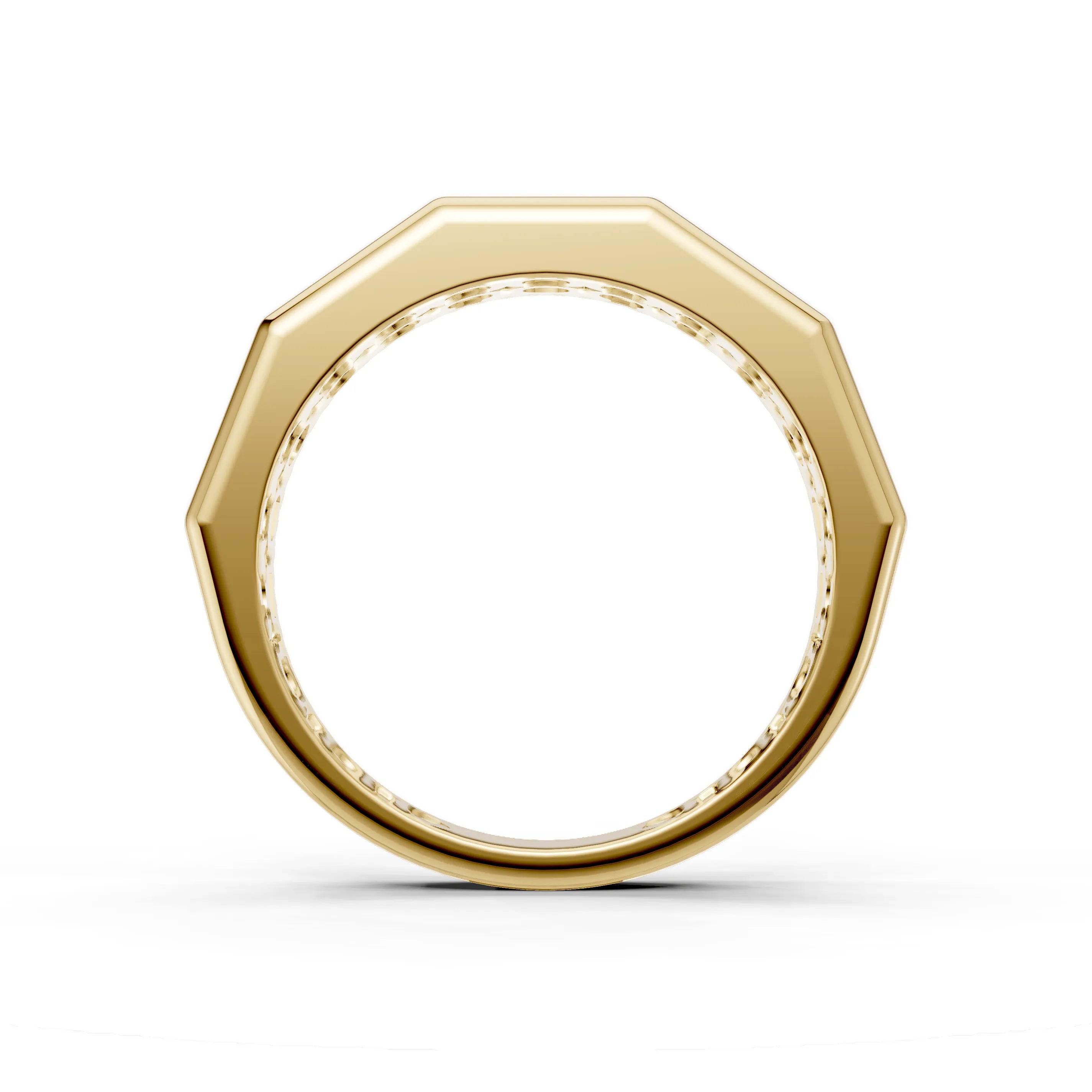 Pargold Solid Gold Modern Luxe Octagon Band -Gold_Static_Gold