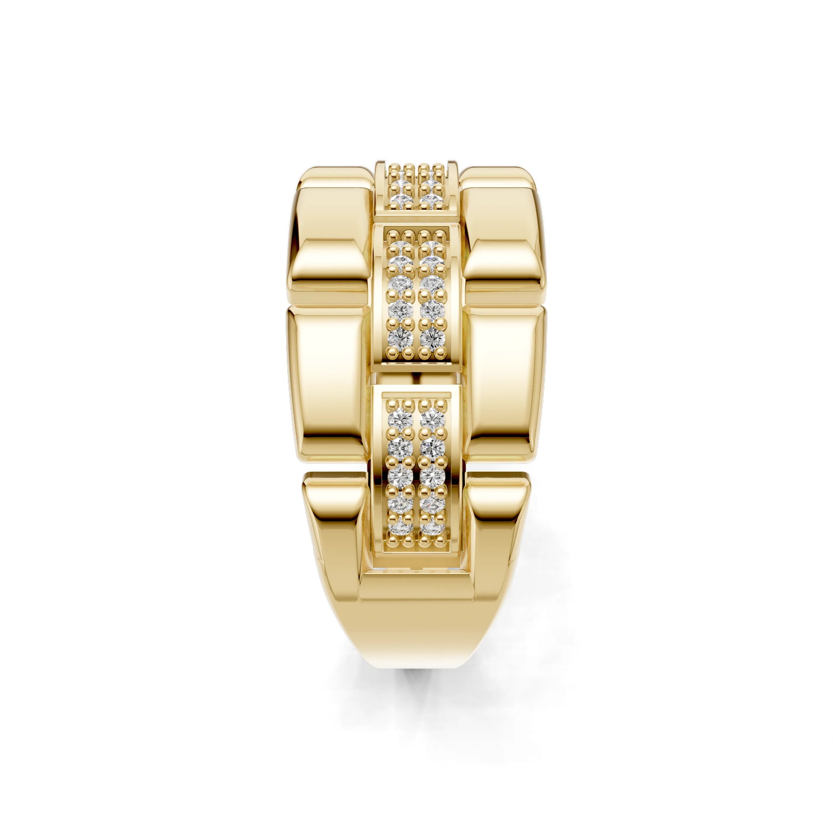 Pargold Solid Gold Golden Pantheon Luxe Band -Gold_Diamond_Diamond_Static_Gold