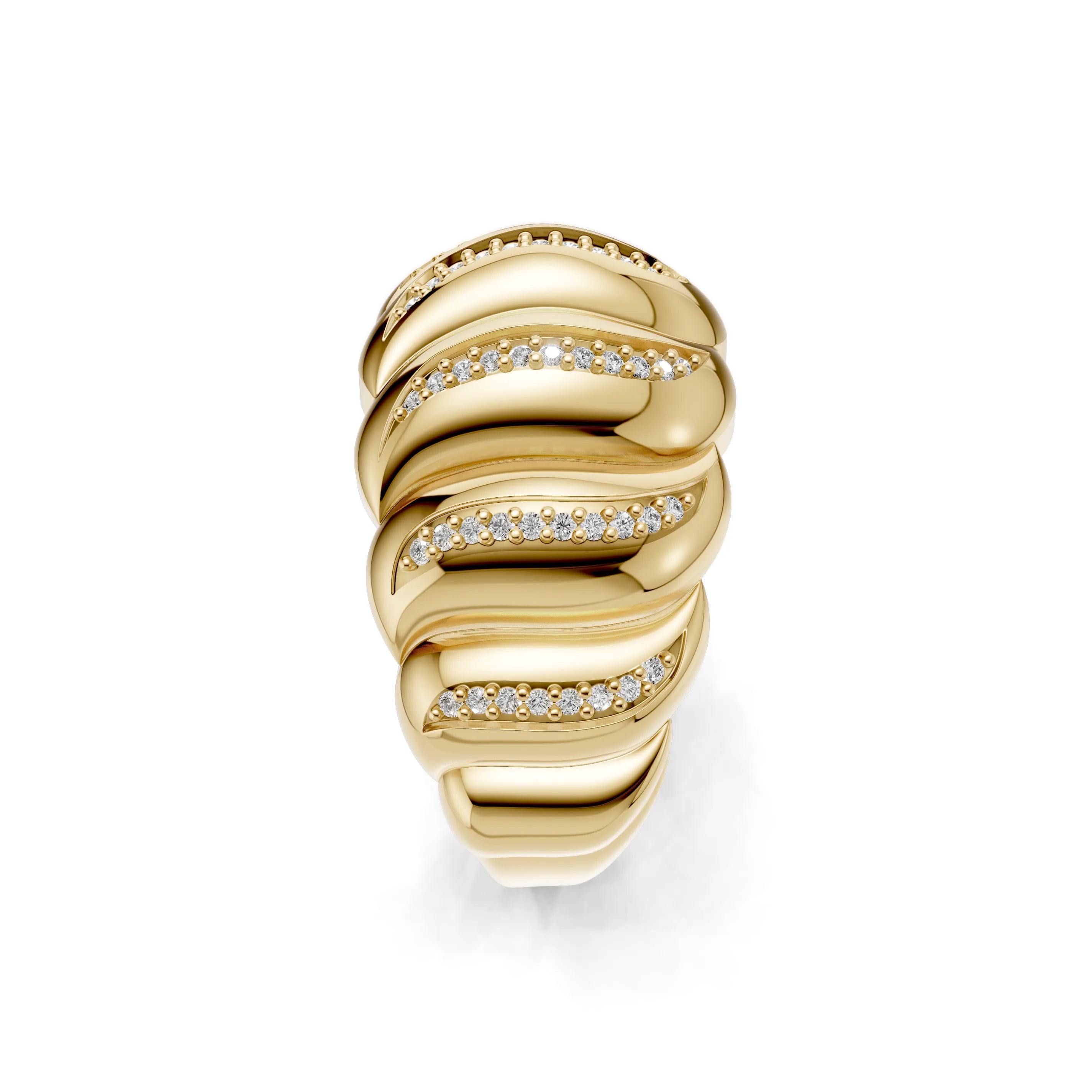 Pargold Solid Gold Golden Helix Sparkle Band -Gold_Diamond_Diamond_Static_Gold