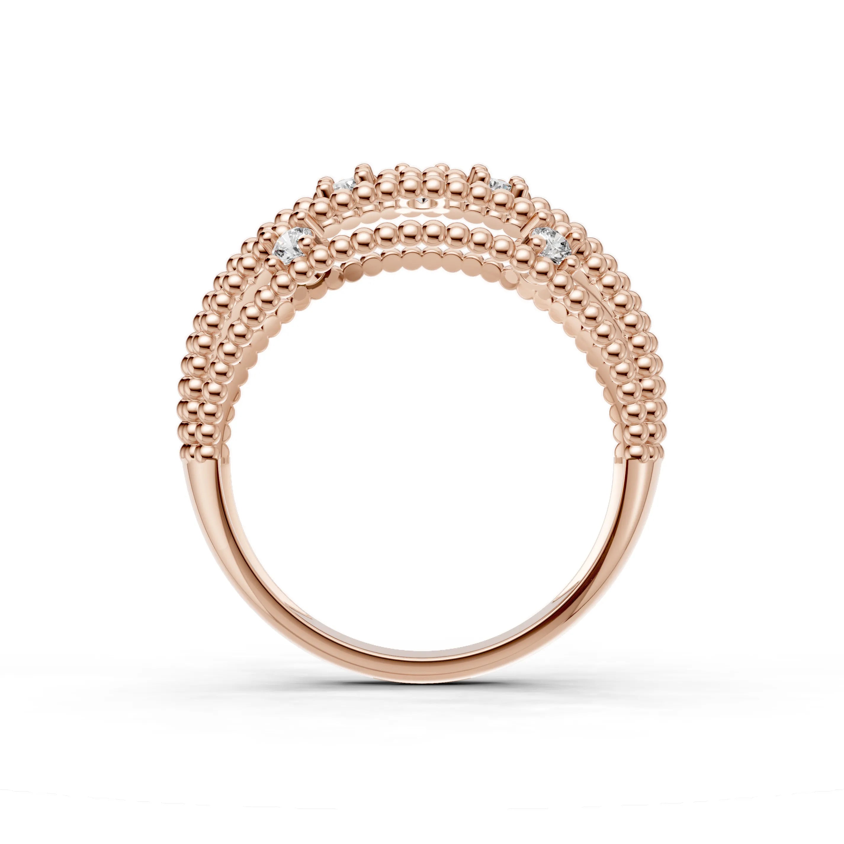 Pargold Solid Gold Modern Majesty Geometric Band -Rose_Diamond_Diamond_Static_Rose