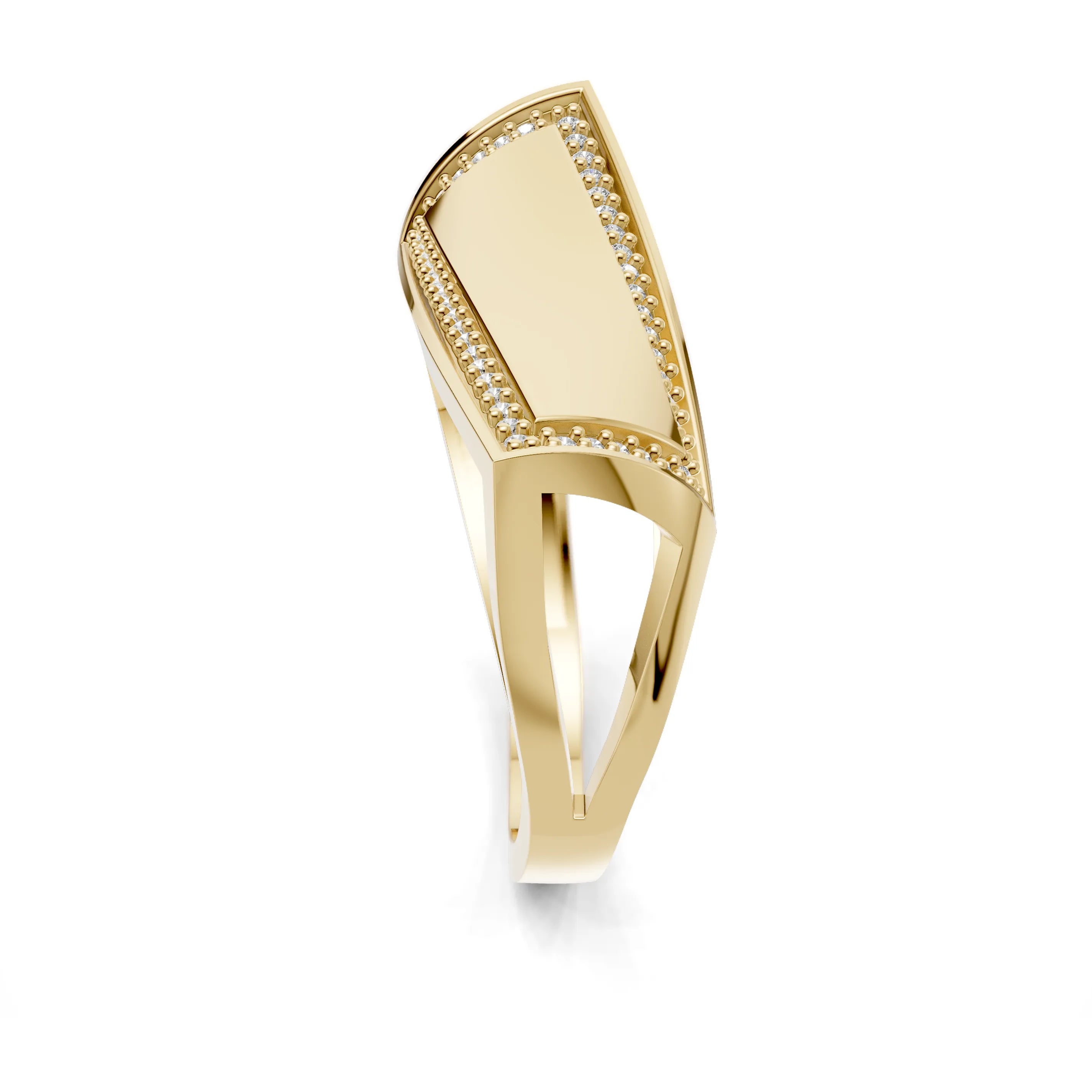 Pargold Solid Gold Golden Edge Statement Band -Gold_Diamond_Diamond_Static_Gold