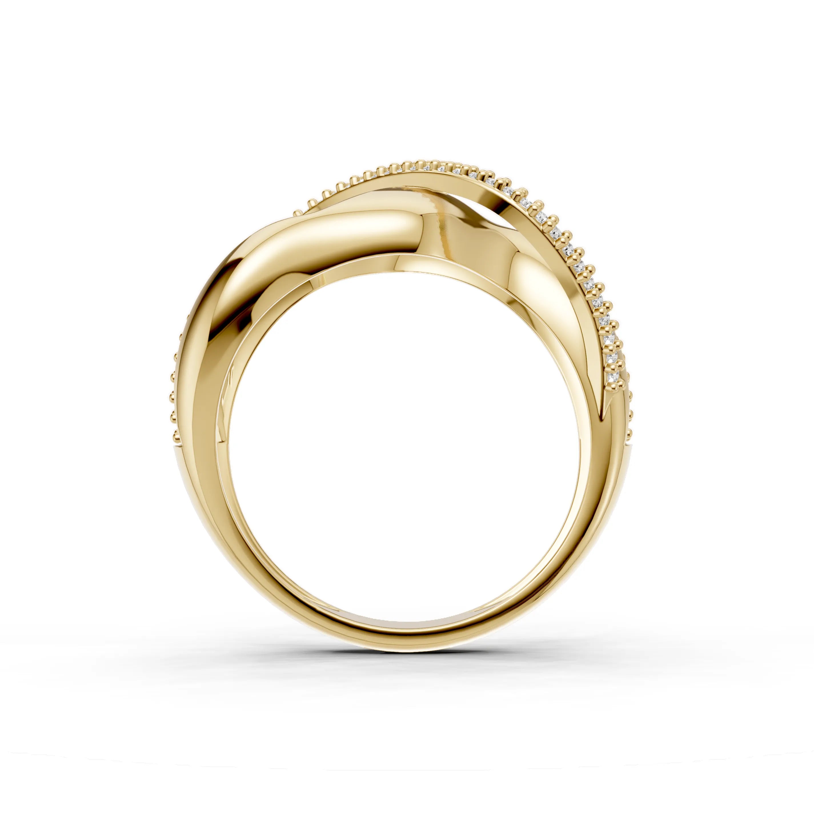 Pargold Solid Gold Golden Elegance Infinity Band -Gold_Diamond_Diamond_Static_Gold