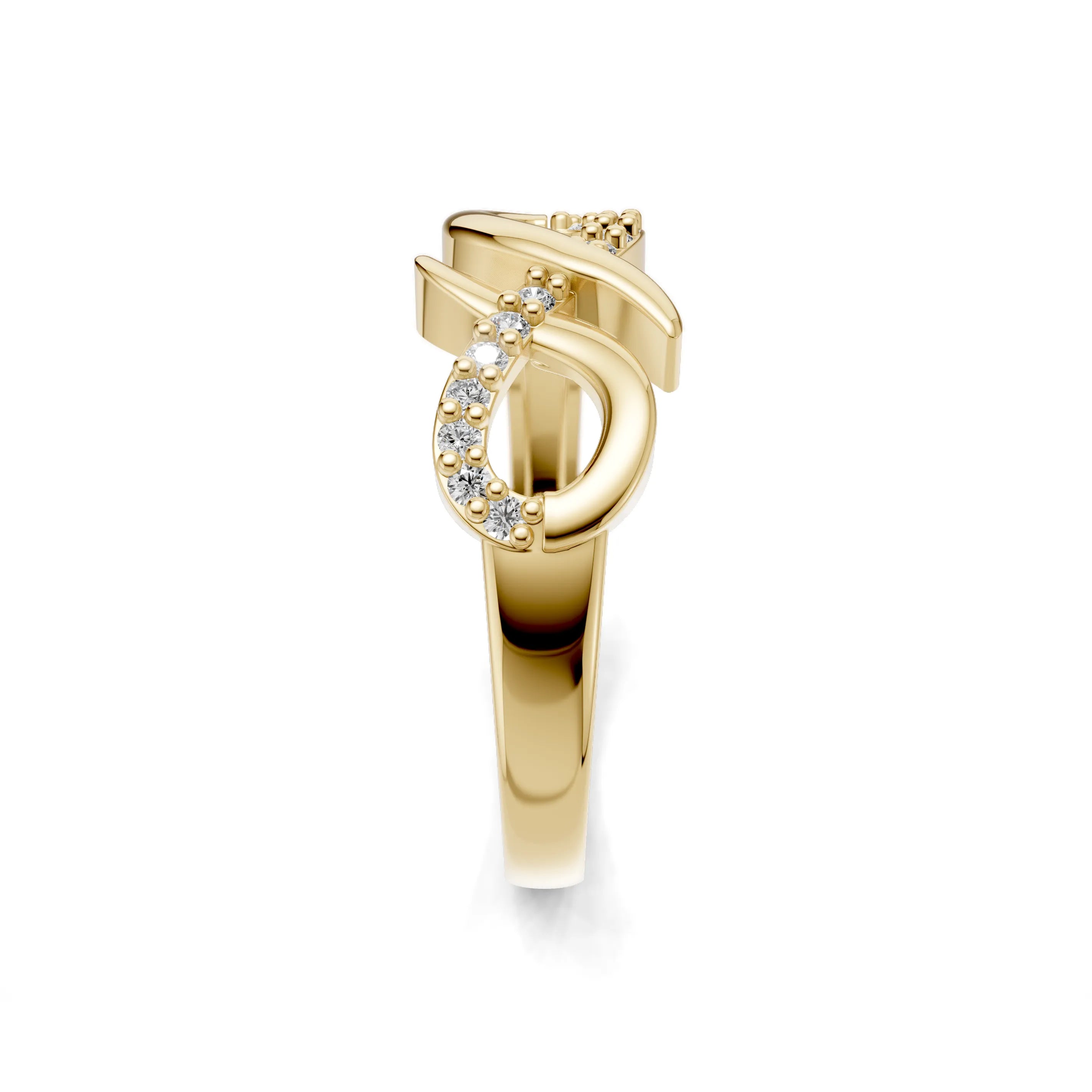 Pargold Solid Gold Infinite Grace Gemstone Ring -Gold_Diamond_Diamond_Static_Gold