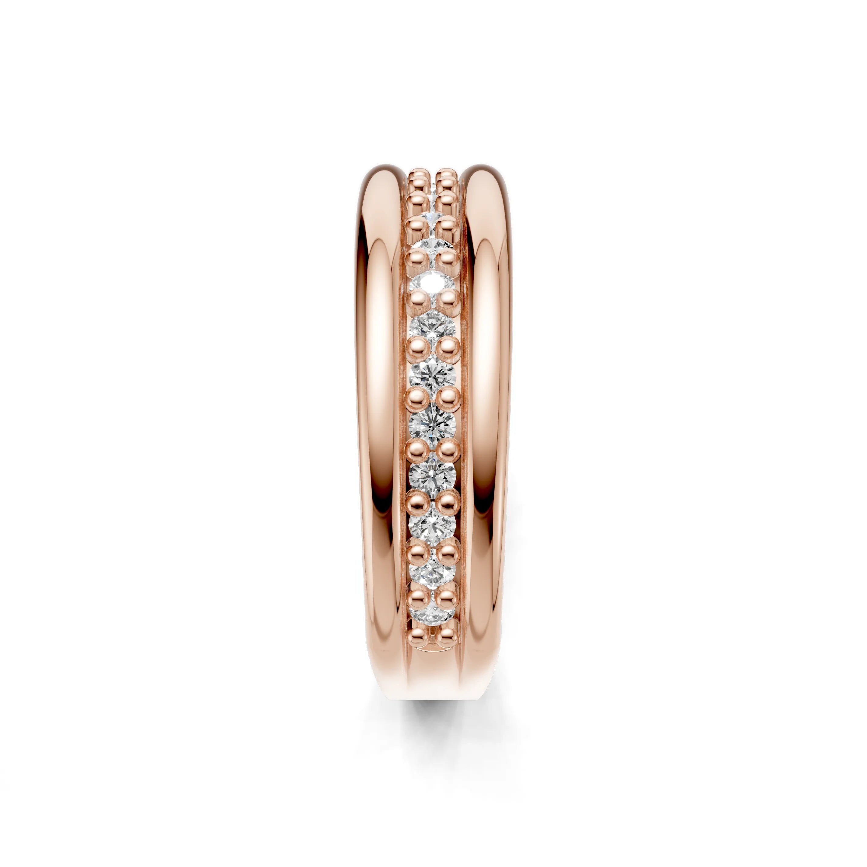 Pargold Solid Gold Harmonic Parallel Gemstone Band -Rose_Diamond_Diamond_Static_Rose