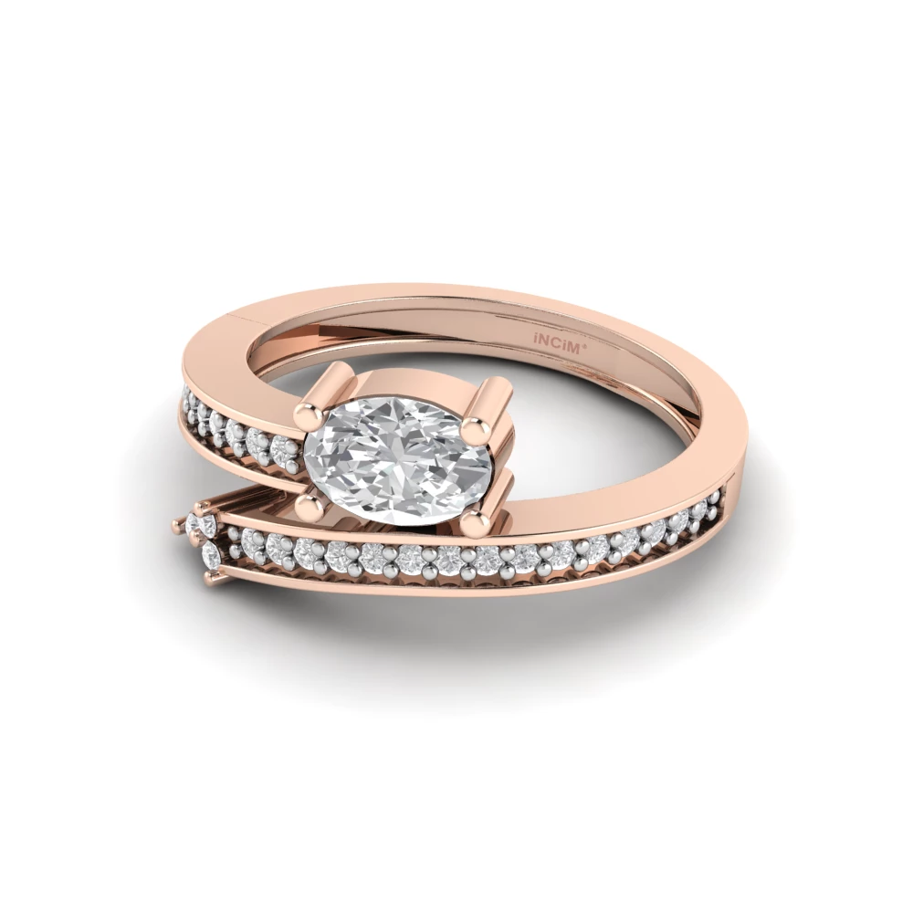 Pargold Solid Gold Orbiting Brilliance Solitaire Ring -Rose_Diamond_Diamond_Static_Rose