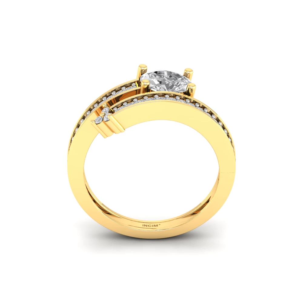 Pargold Solid Gold Orbiting Brilliance Solitaire Ring -Gold_Diamond_Diamond_Static_Gold