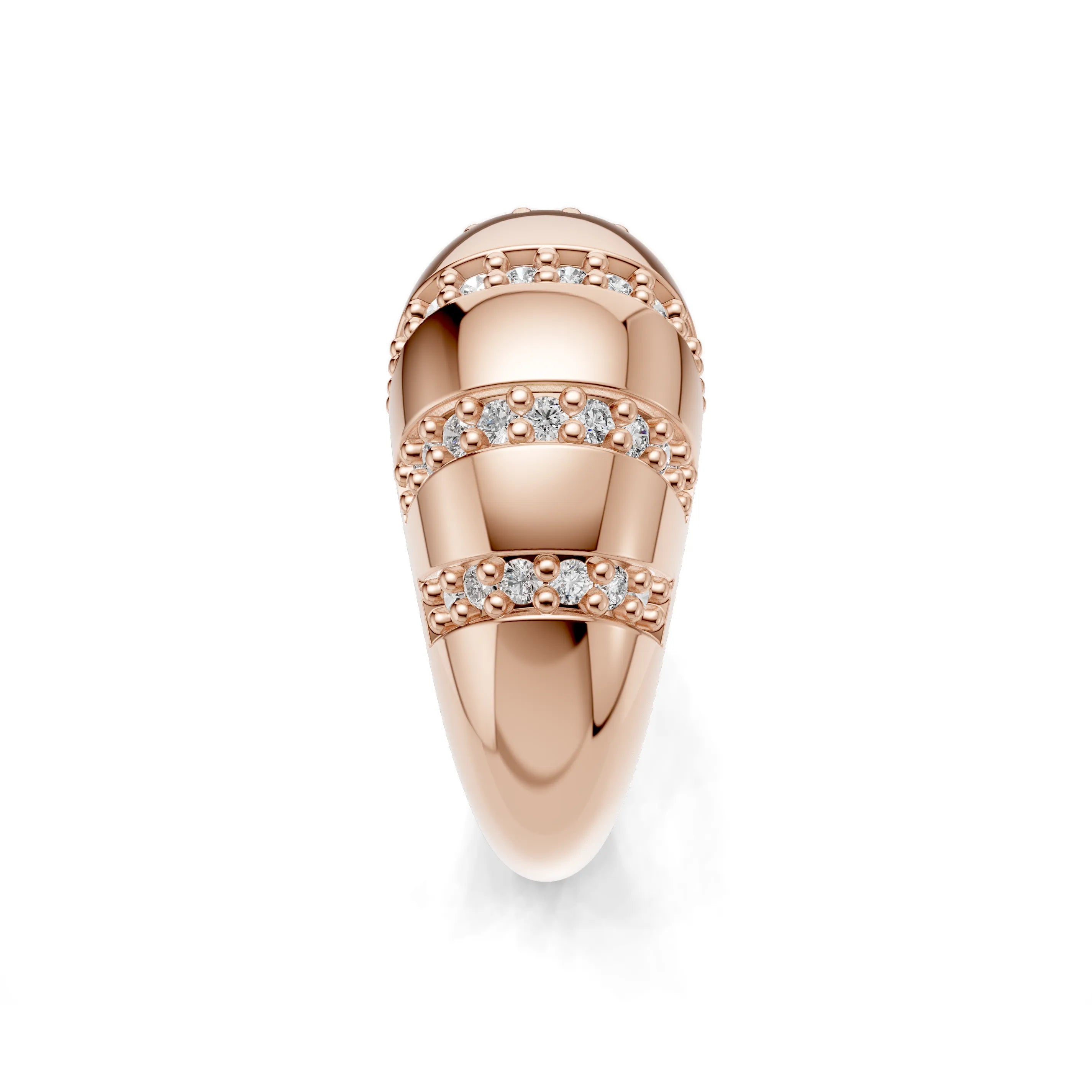 Pargold Solid Gold Golden Cascade Channel Ring -Rose_Diamond_Diamond_Static_Rose