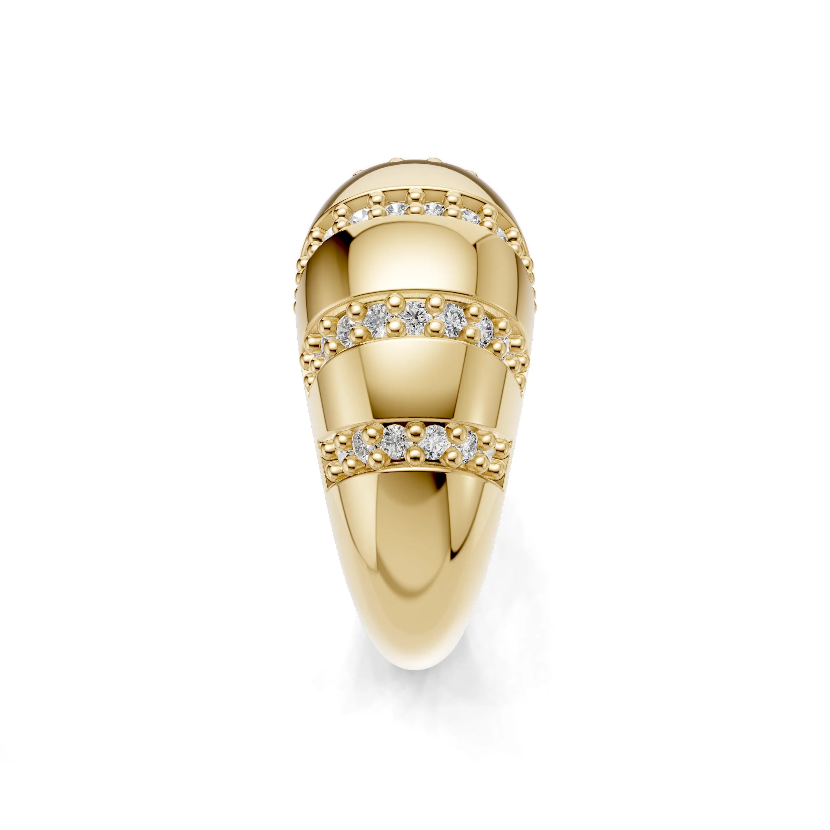 Pargold Solid Gold Golden Cascade Channel Ring -Gold_Diamond_Diamond_Static_Gold