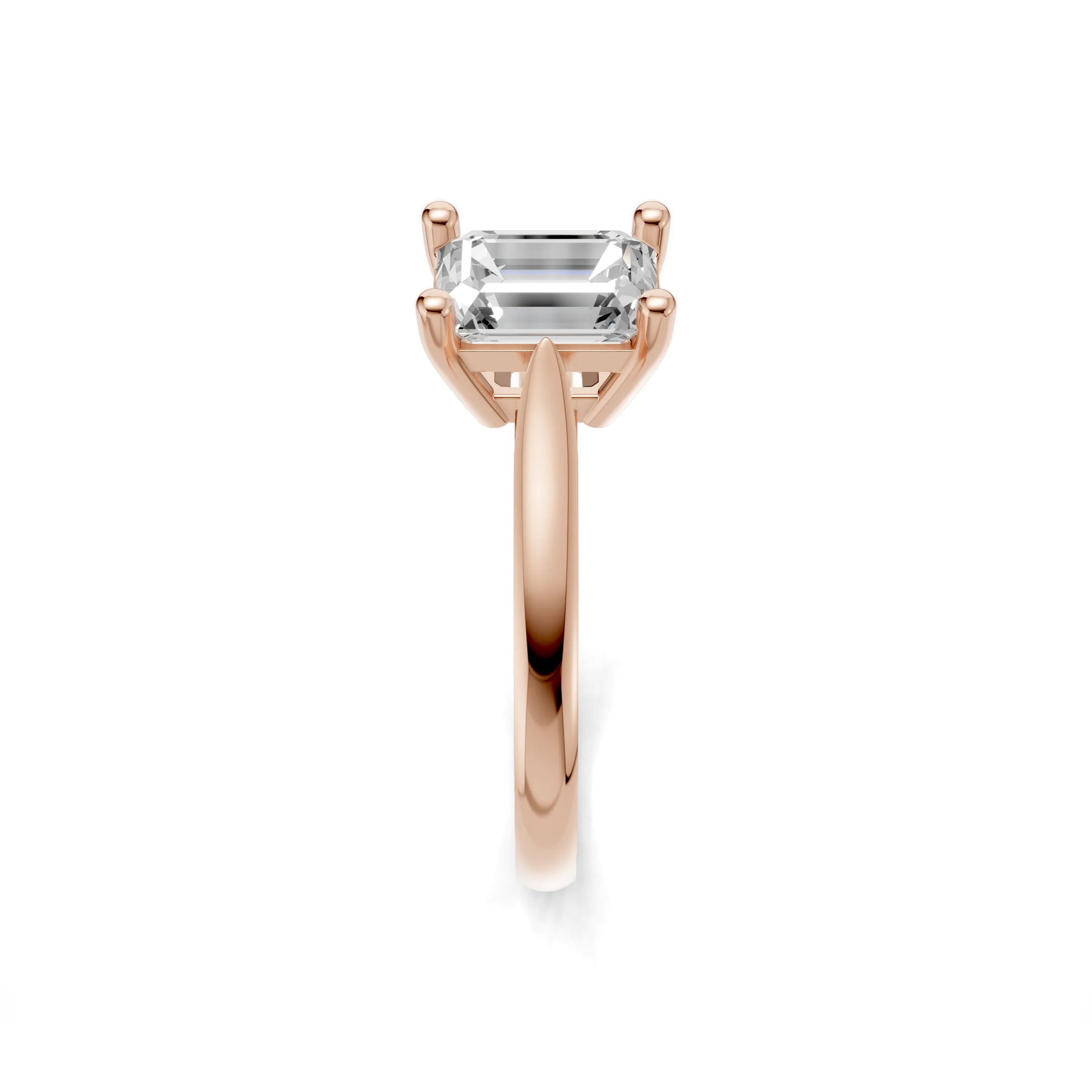 Pargold Solid Gold Clarion Solitaire Ring -Rose_Diamond_Static_Rose