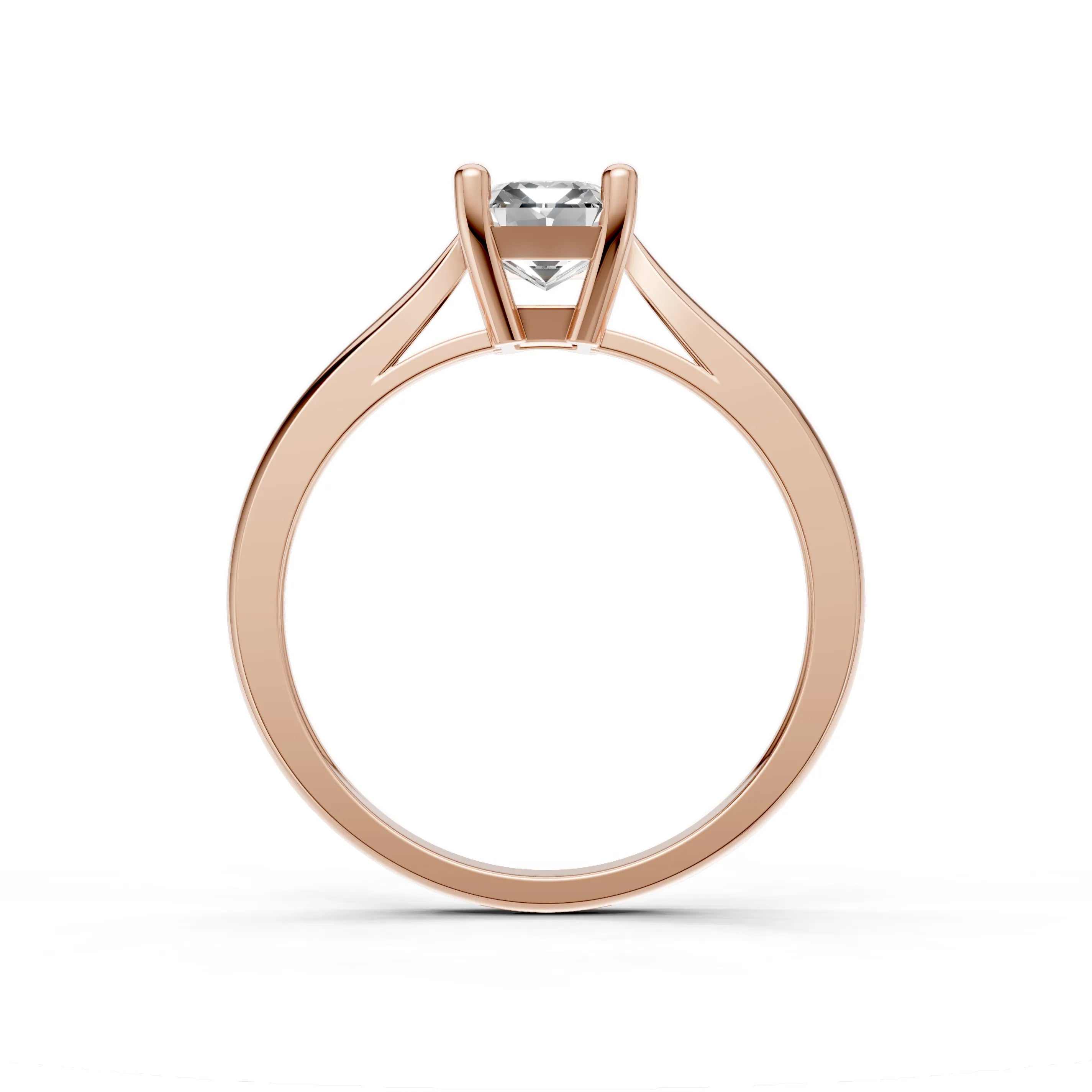 Pargold Solid Gold Clarion Solitaire Ring -Rose_Diamond_Static_Rose